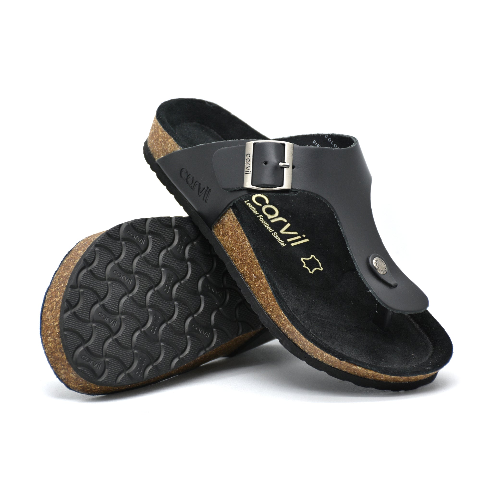 Carvil Sandal Footbed Pria COLORADO-01M BLACK