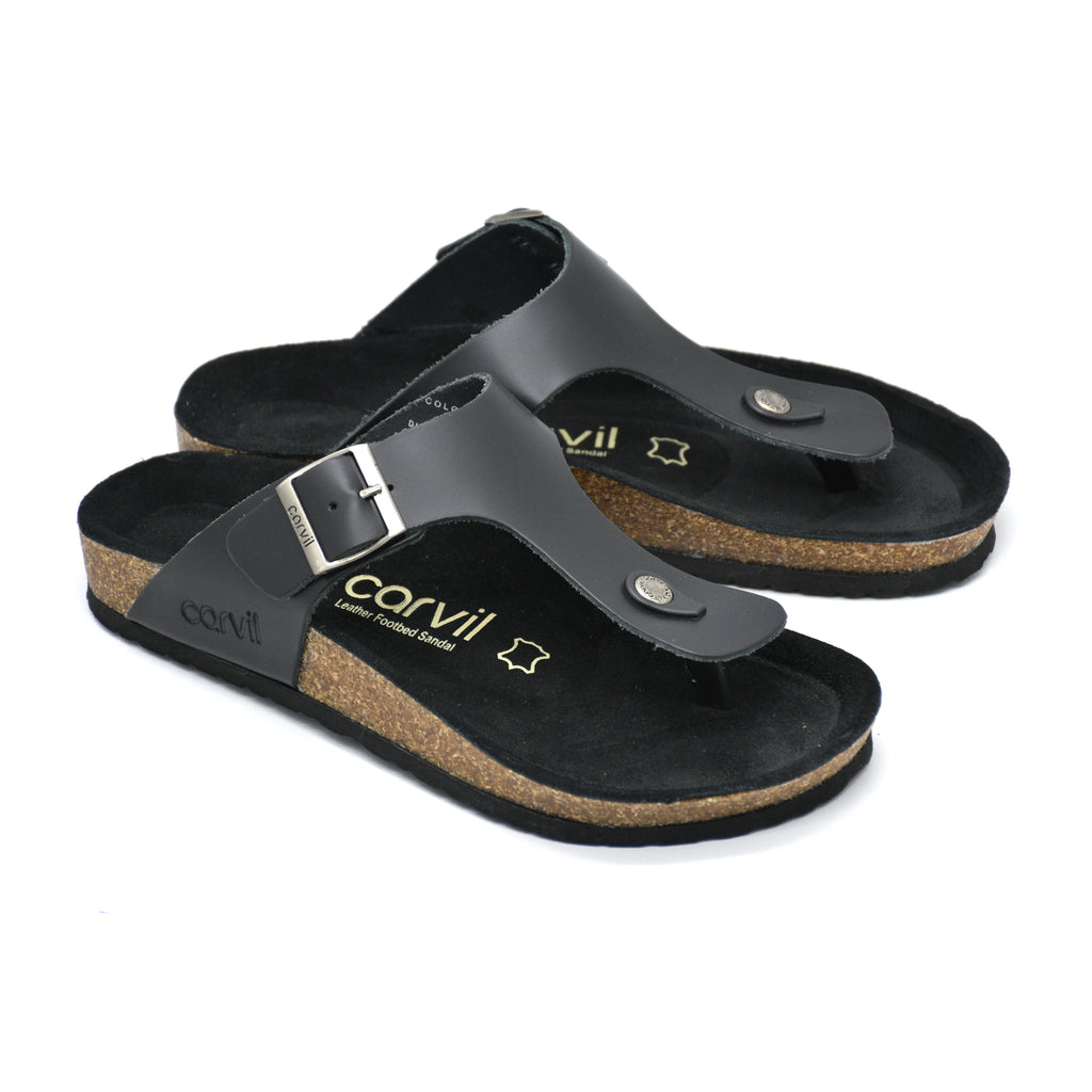 Carvil Sandal Footbed Pria COLORADO-01M BLACK