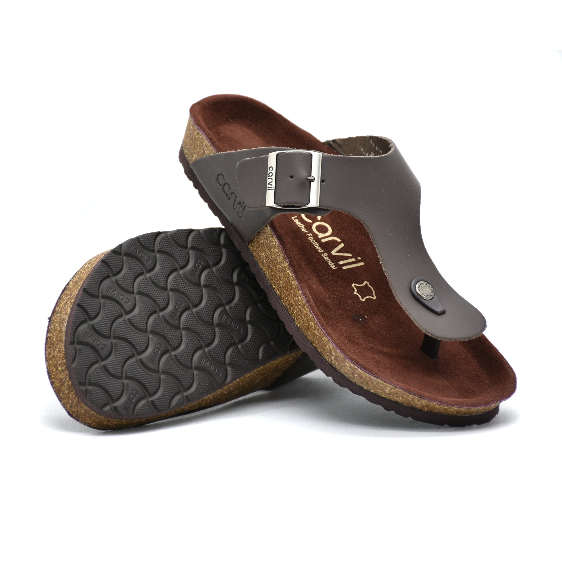 Carvil Sandal Footbed Pria COLORADO-01M BROWN