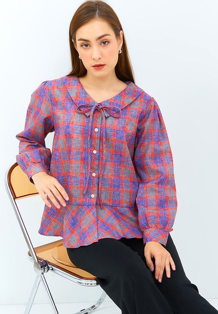Carvil Kemeja Ladies Eileen - Pink/Purple