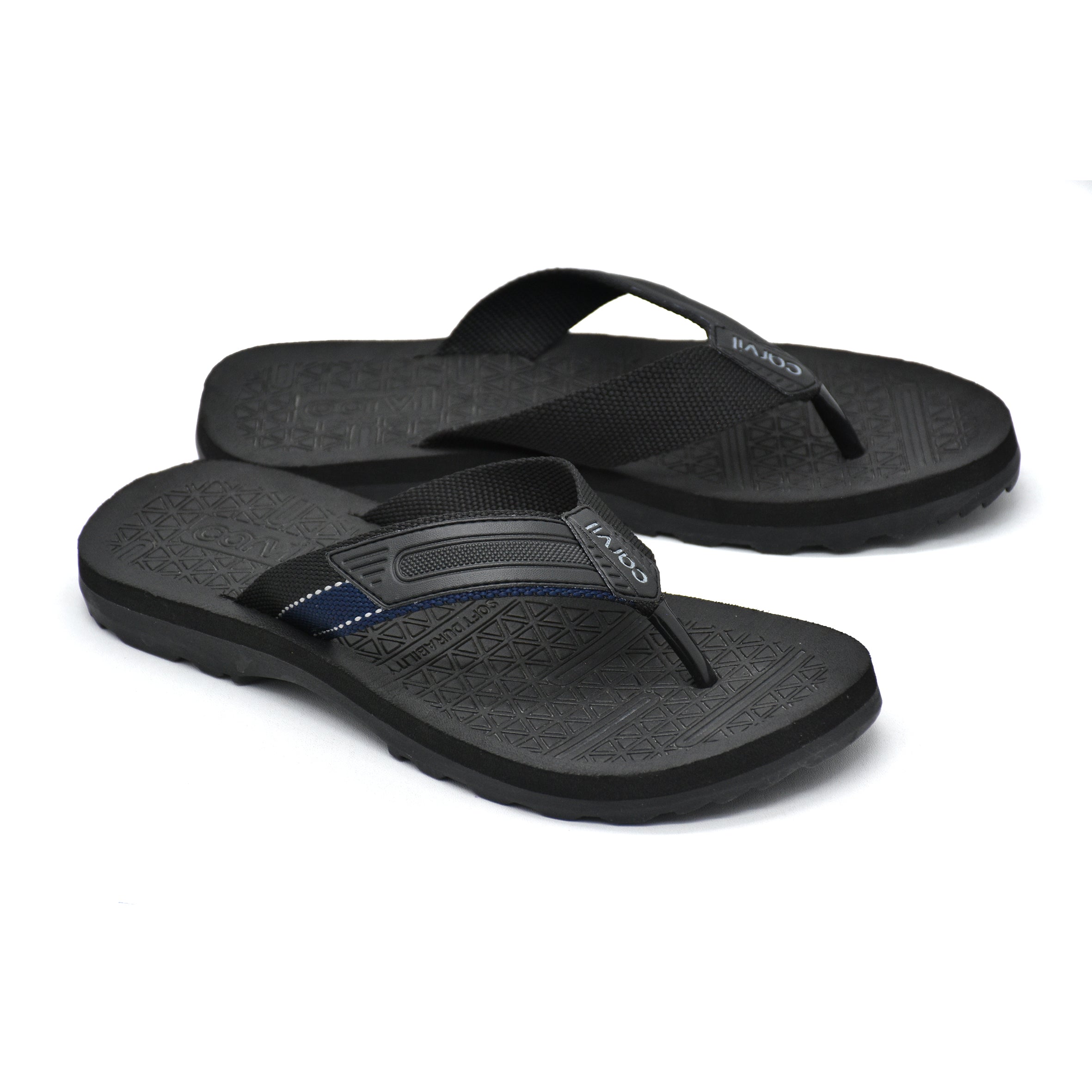 Carvil Sandal Pria ELZIO-M BLACK/NAVY