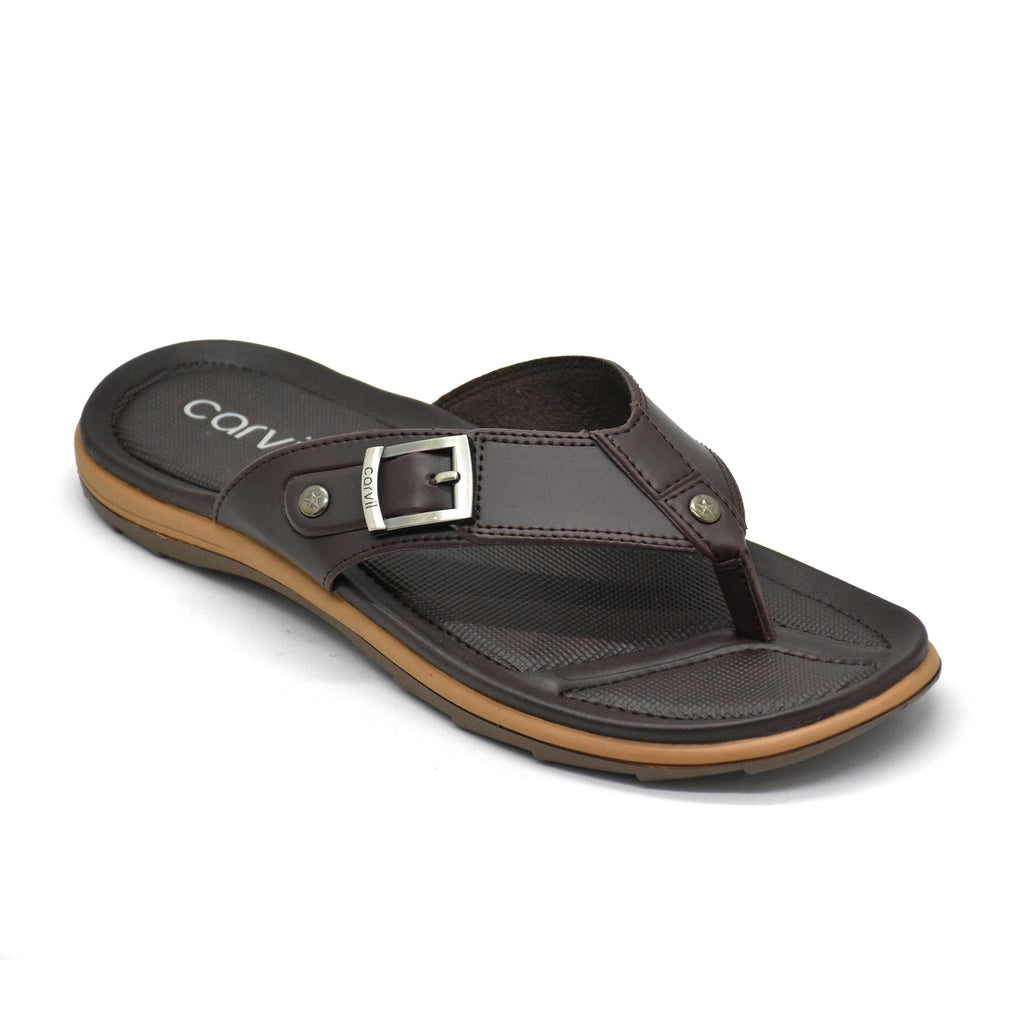 Carvil Sandal Pria ENVIO-01 M DARK BROWN