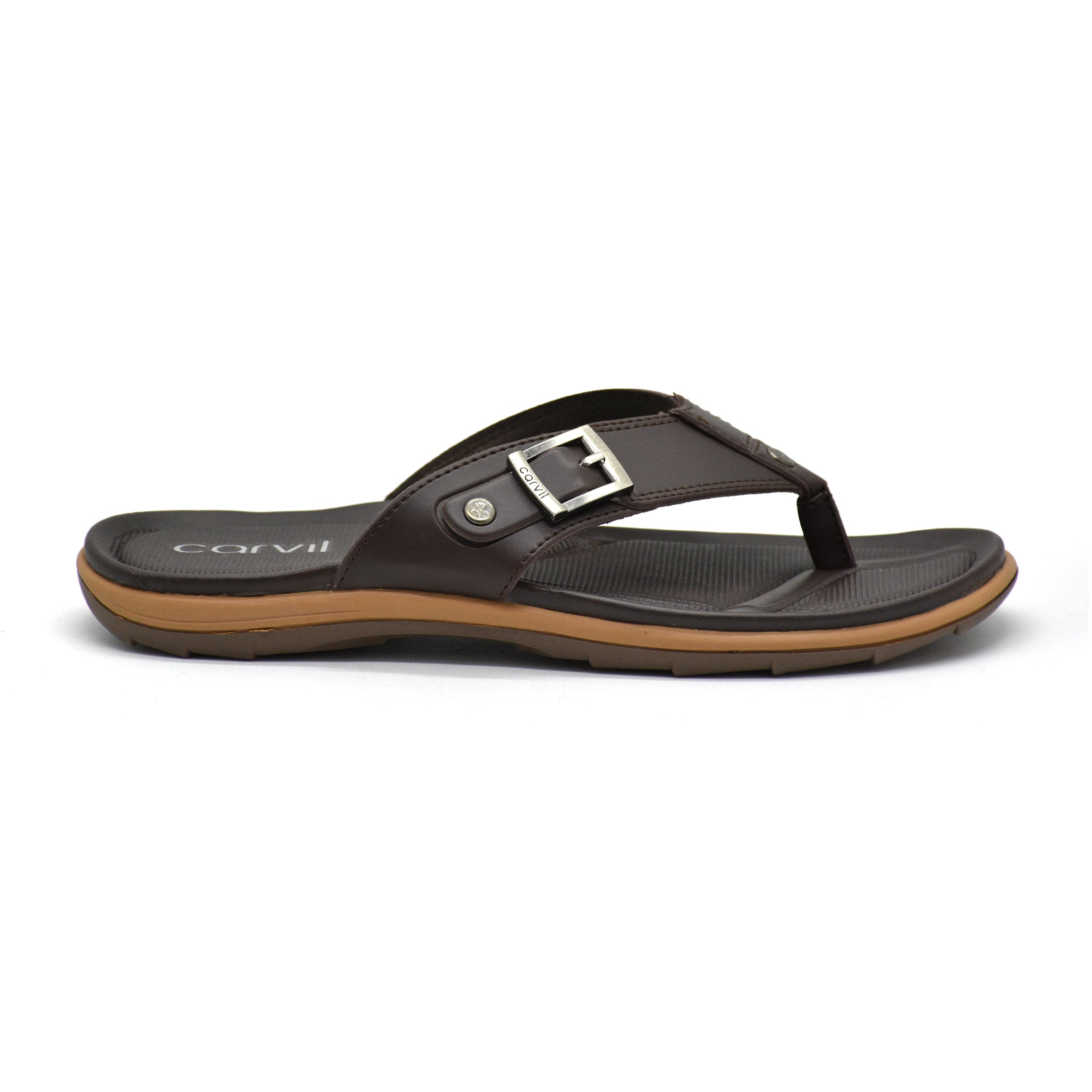 Carvil Sandal Pria ENVIO-01 M DARK BROWN