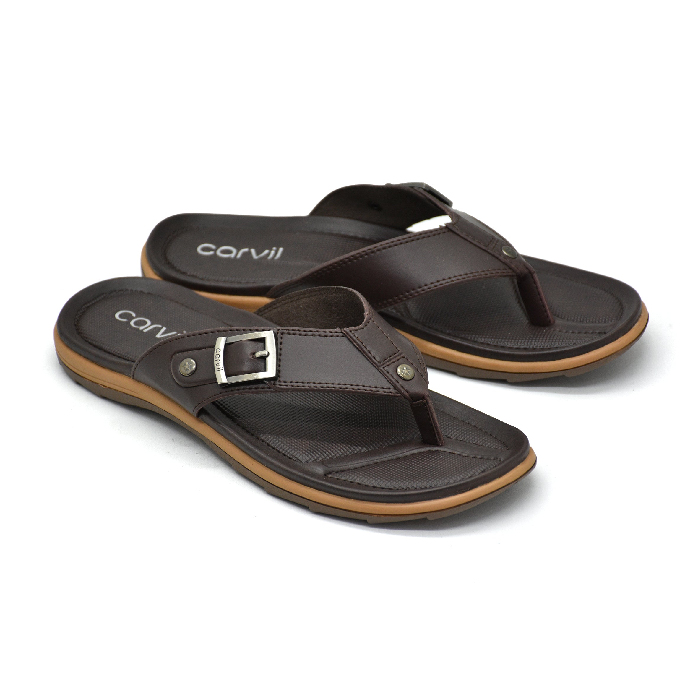 Carvil Sandal Pria ENVIO-01 M DARK BROWN