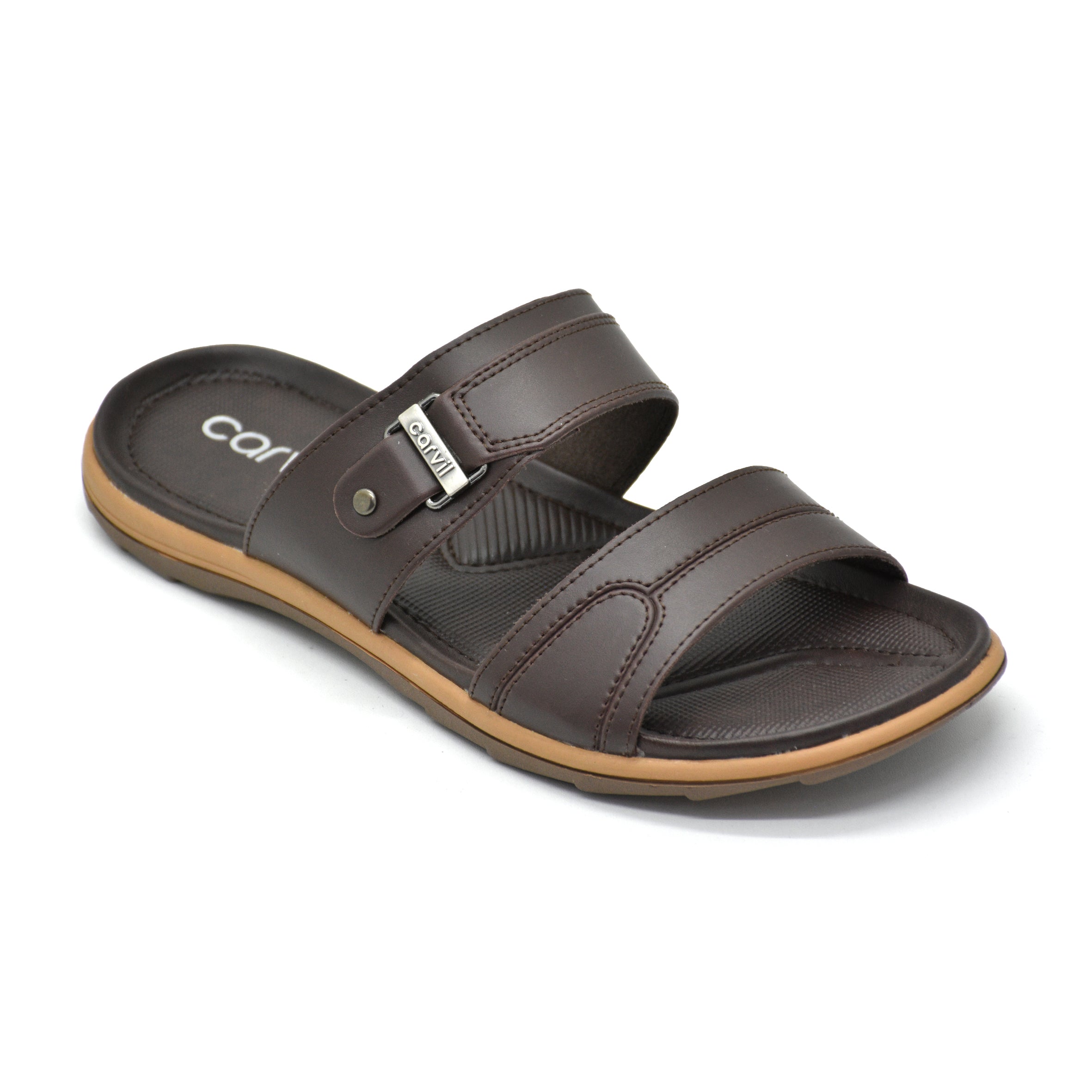 Carvil Sandal Pria ENVIO-02 M DARK BROWN