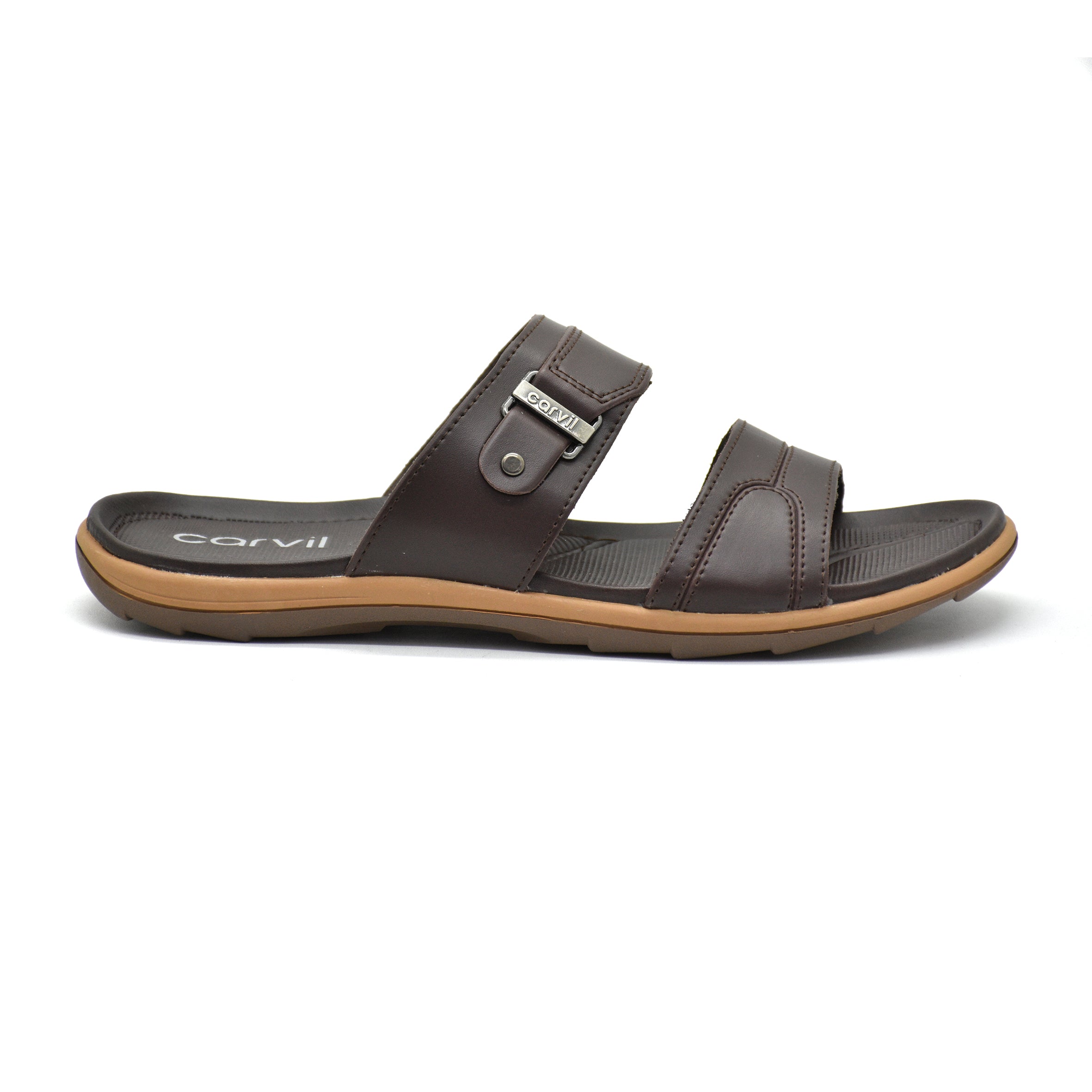 Carvil Sandal Pria ENVIO-02 M DARK BROWN