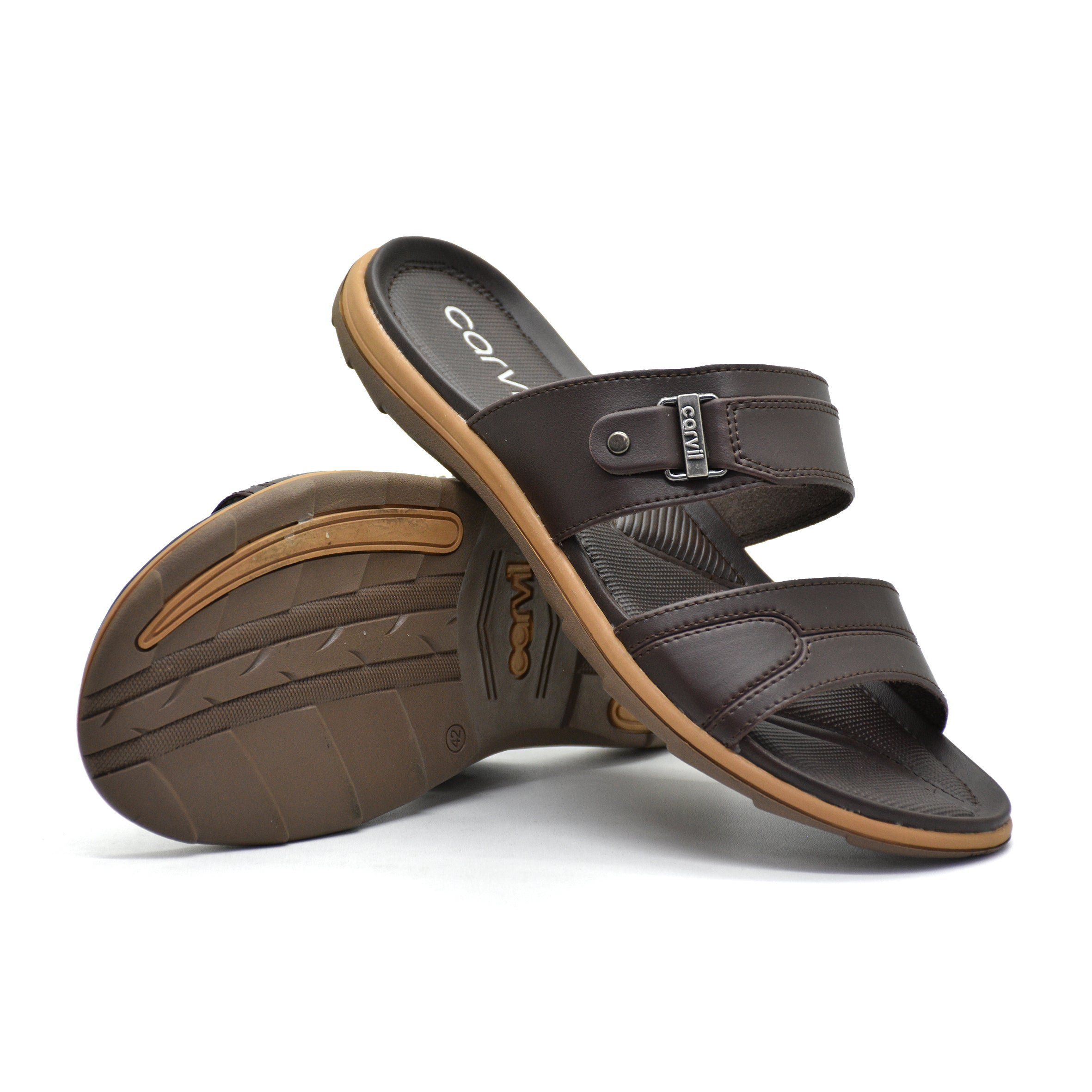 Carvil Sandal Pria ENVIO-02 M DARK BROWN