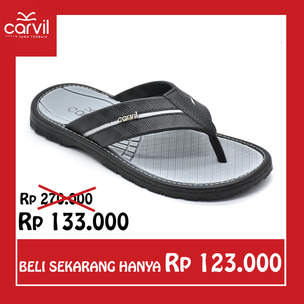 Carvil Sandal Pria ESPRESSO-01 M BLACK