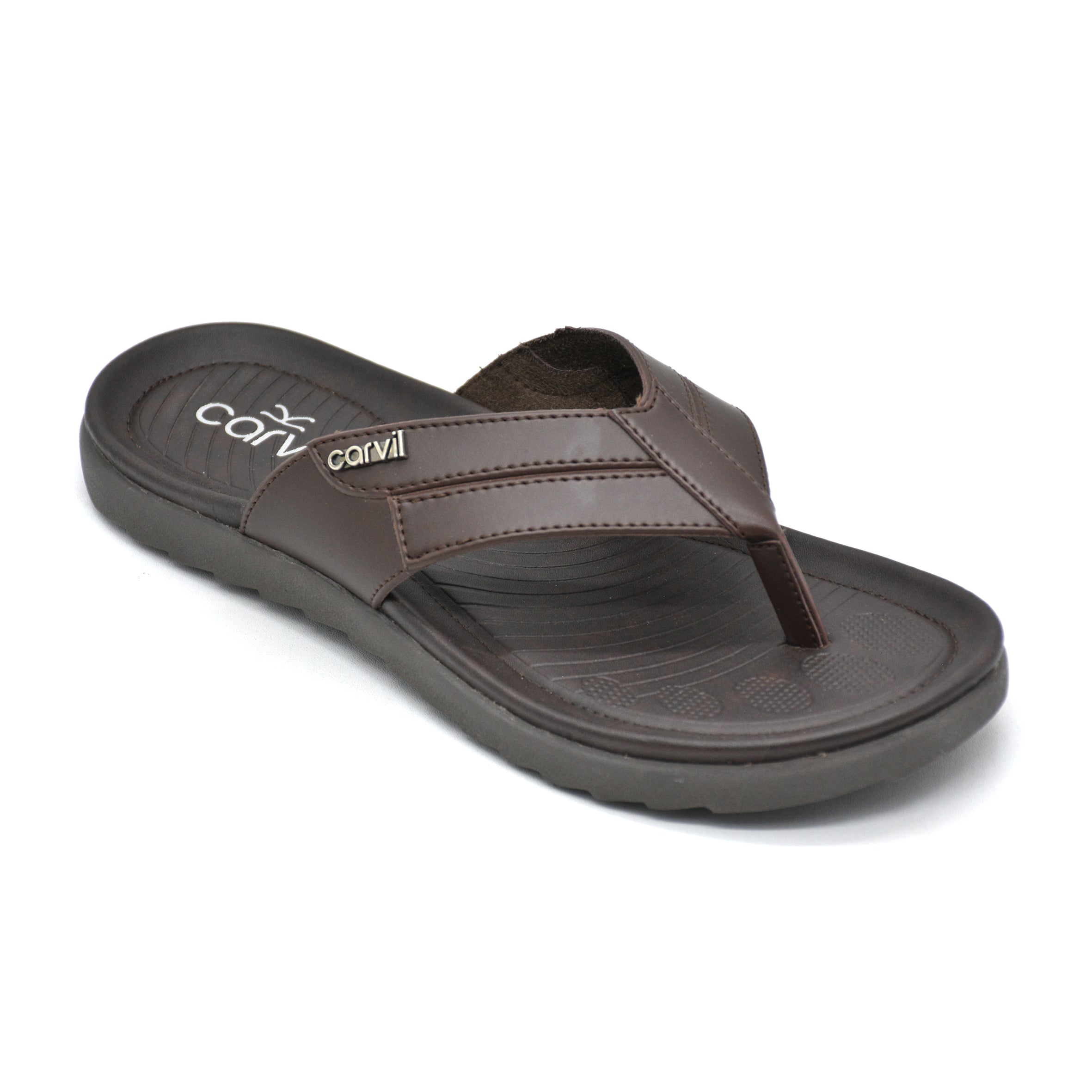 Carvil Sandal Pria FETINO-01 M DARK BROWN