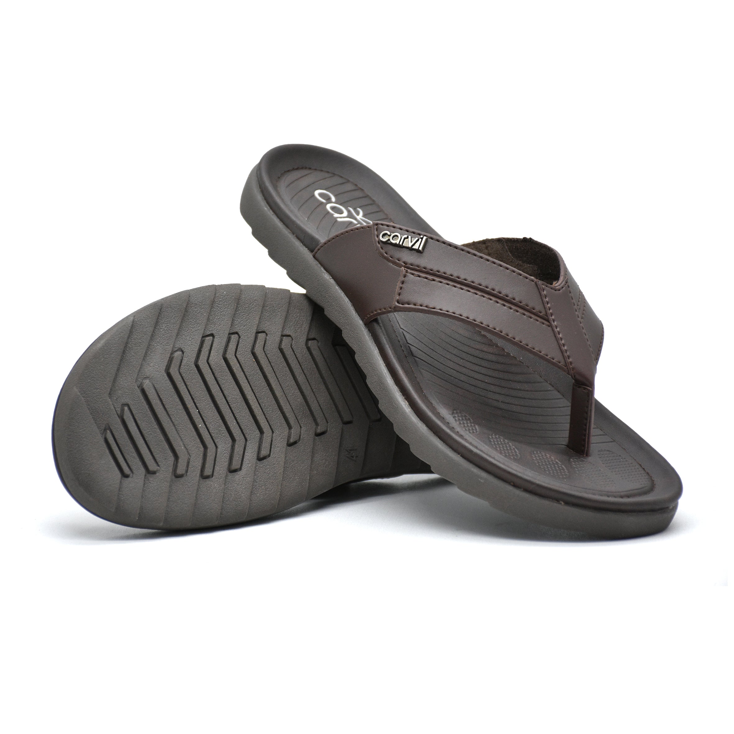 Carvil Sandal Pria FETINO-01 M DARK BROWN