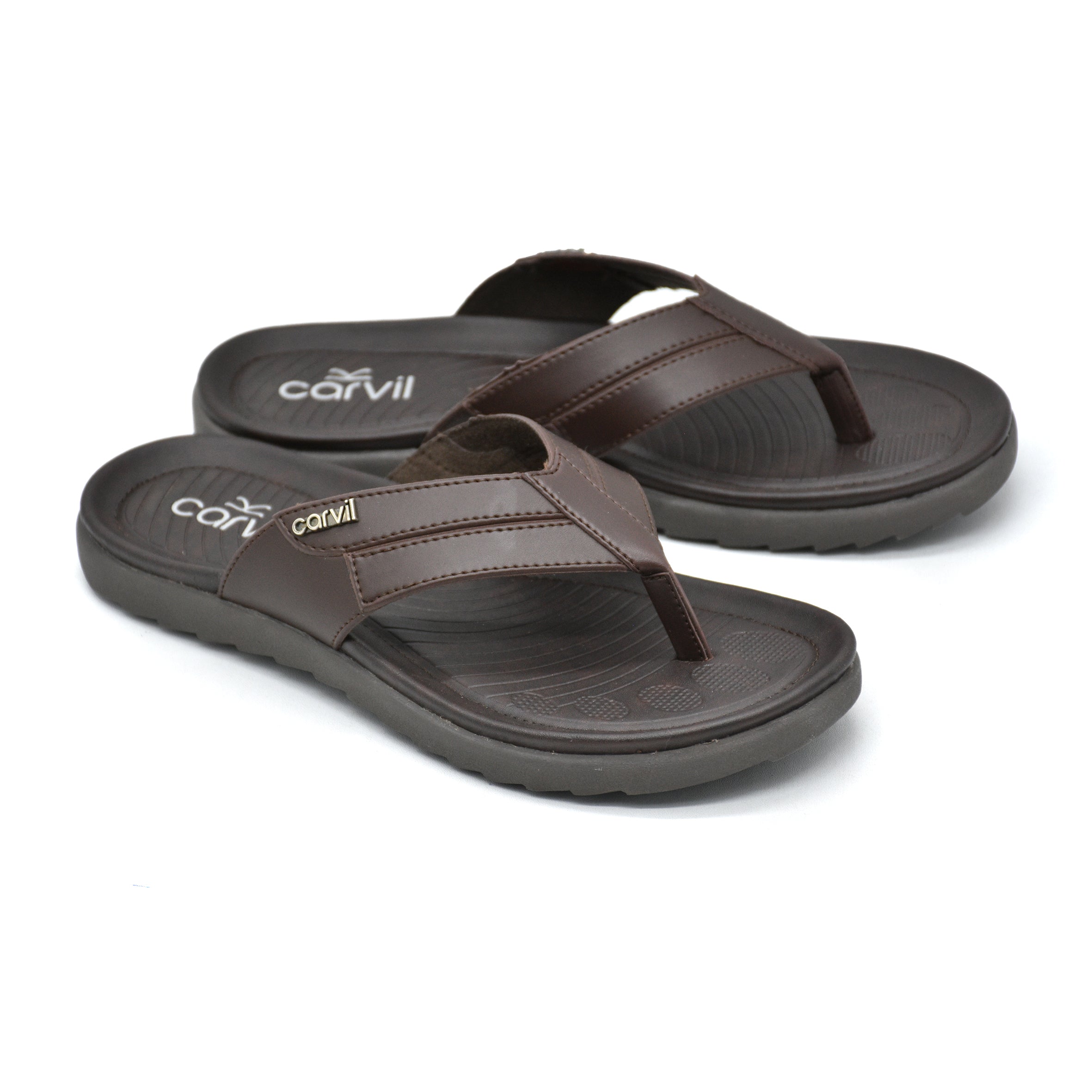 Carvil Sandal Pria FETINO-01 M DARK BROWN