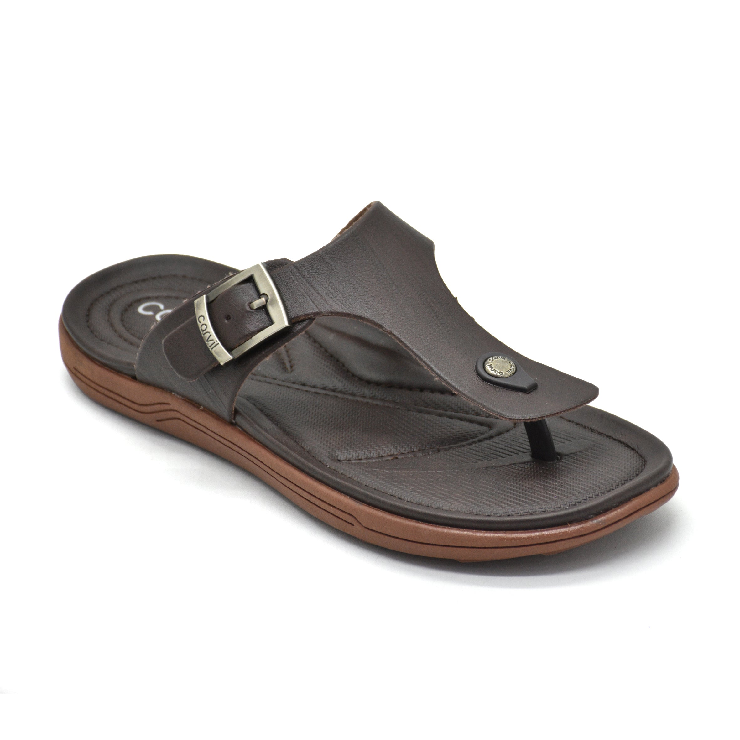 Carvil Sandal Pria FIEGO-01 M DARK BROWN