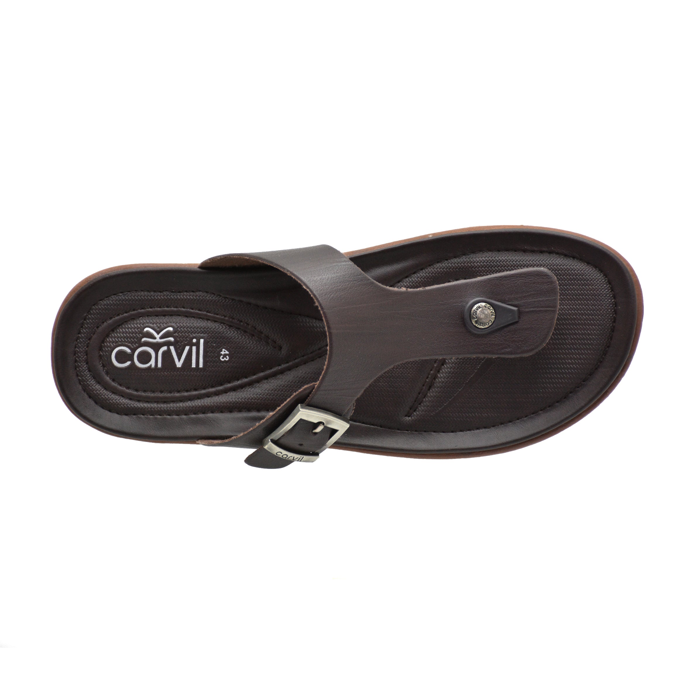 Carvil Sandal Pria FIEGO-01 M DARK BROWN