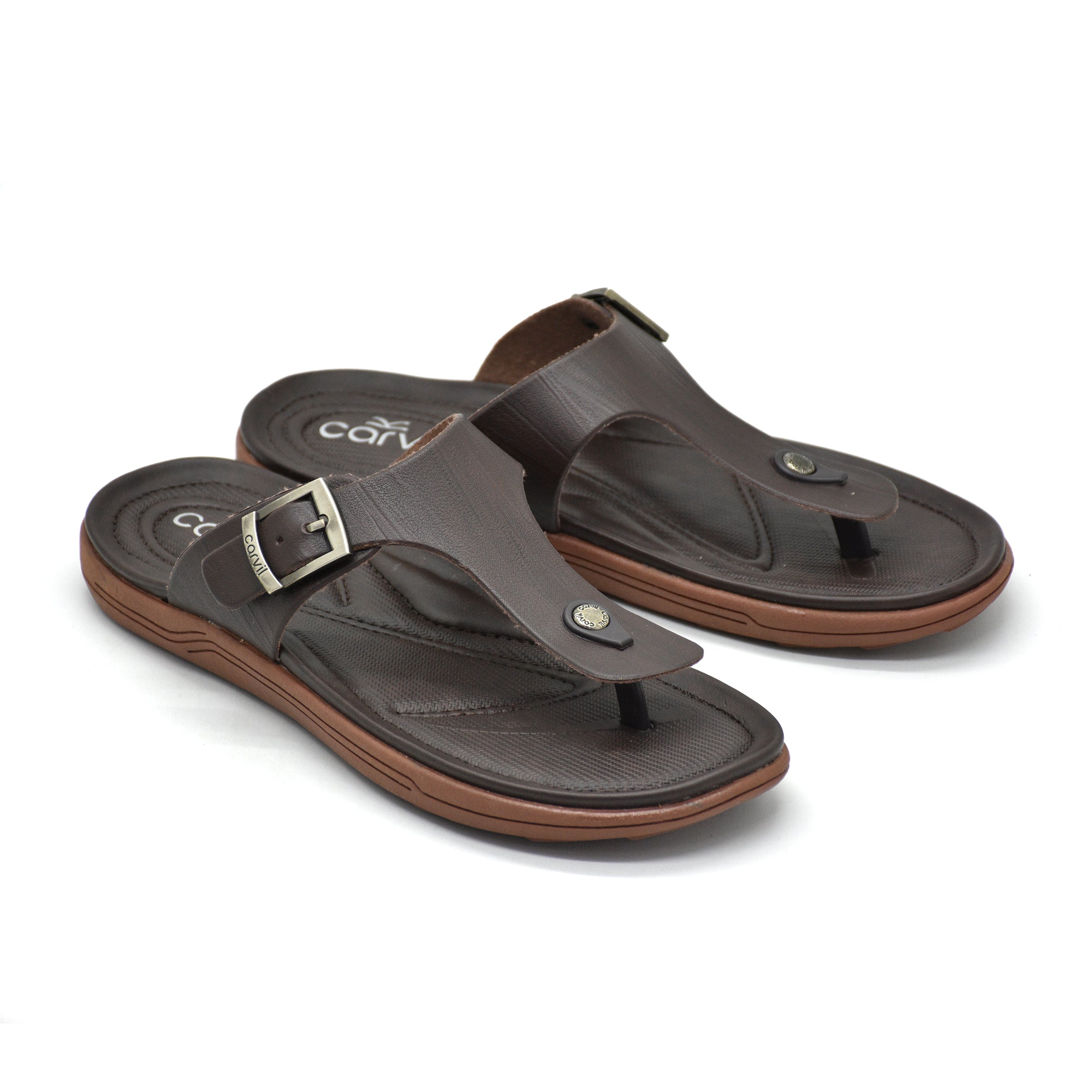 Carvil Sandal Pria FIEGO-01 M DARK BROWN