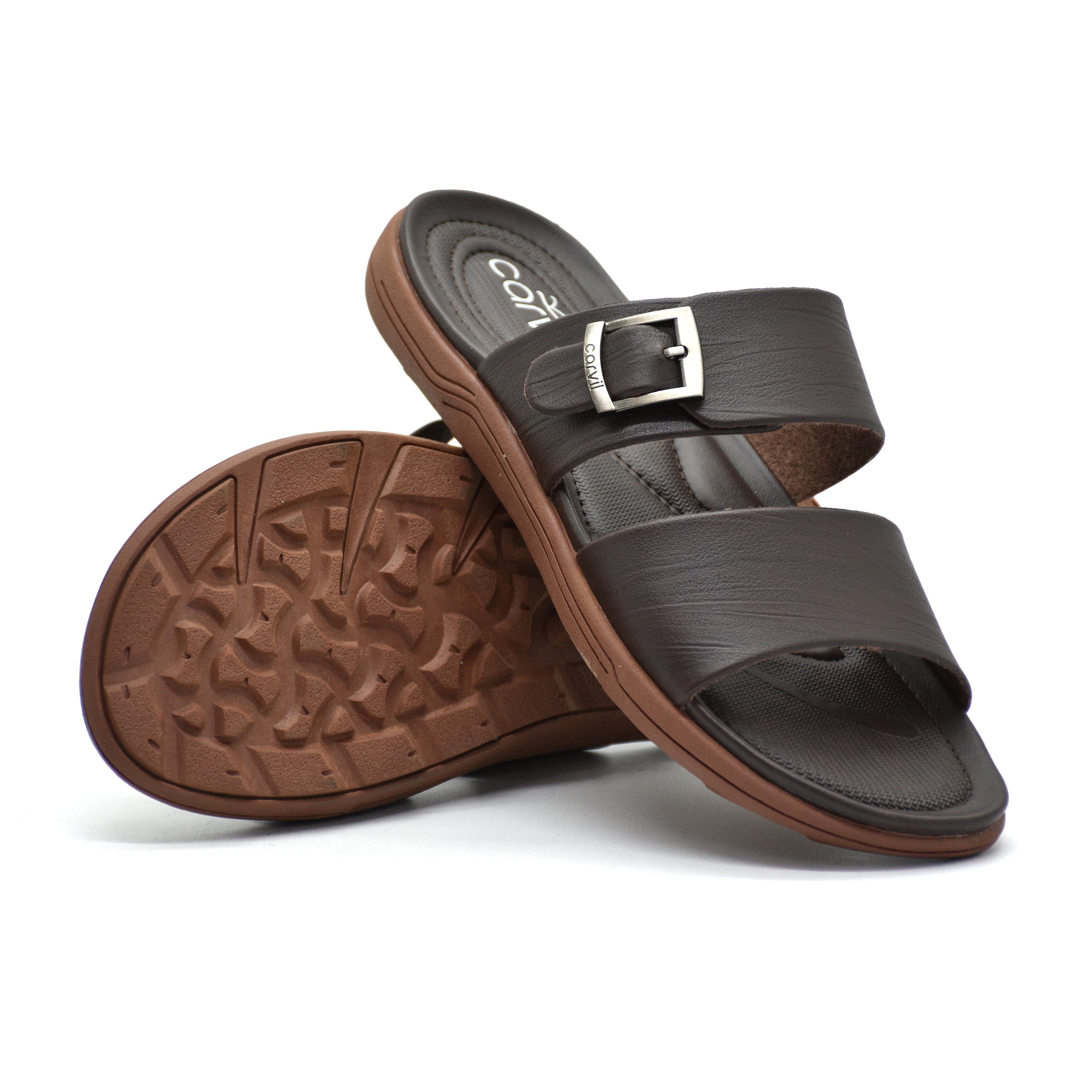 Carvil Sandal Pria FIEGO-02 M DARK BROWN