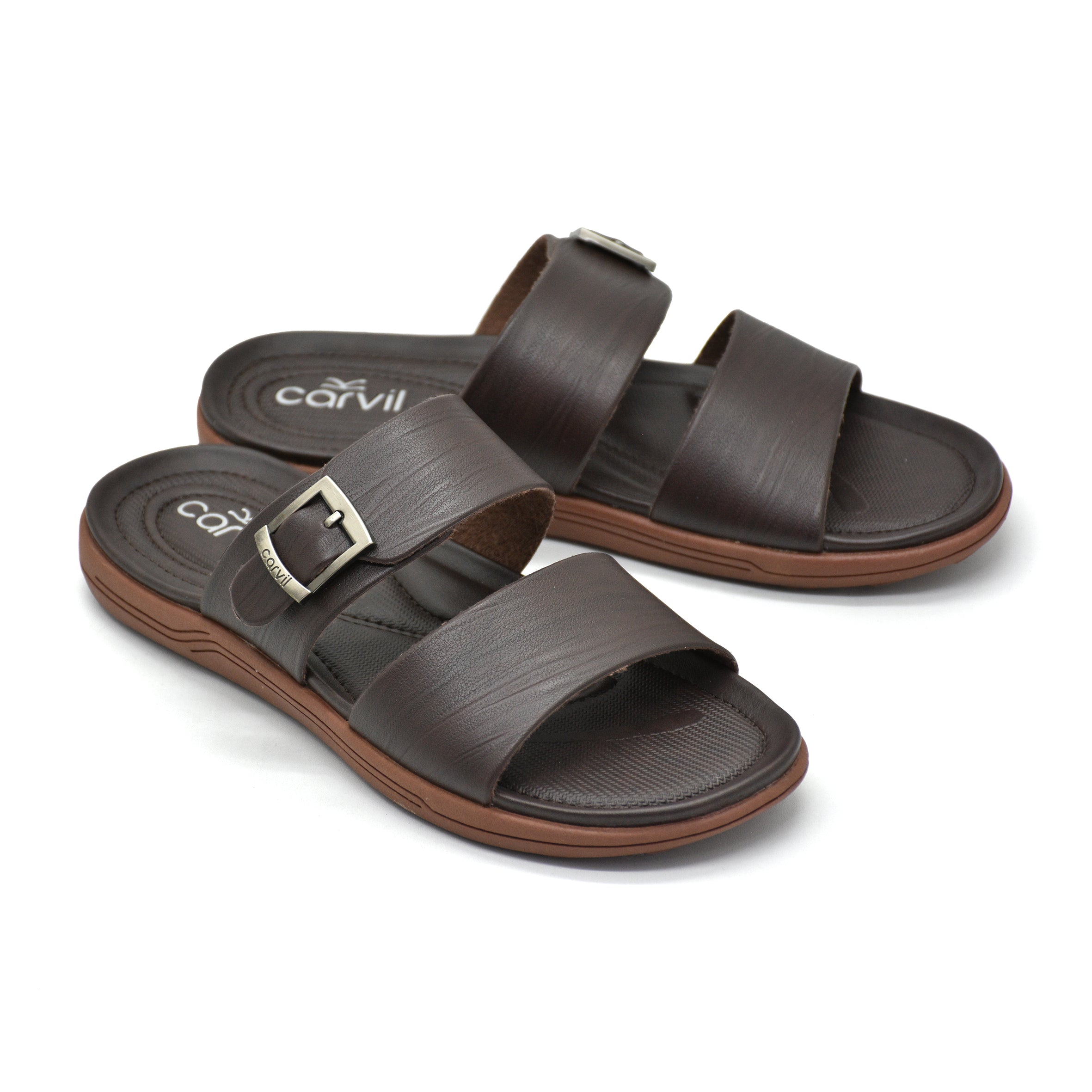 Carvil Sandal Pria FIEGO-02 M DARK BROWN