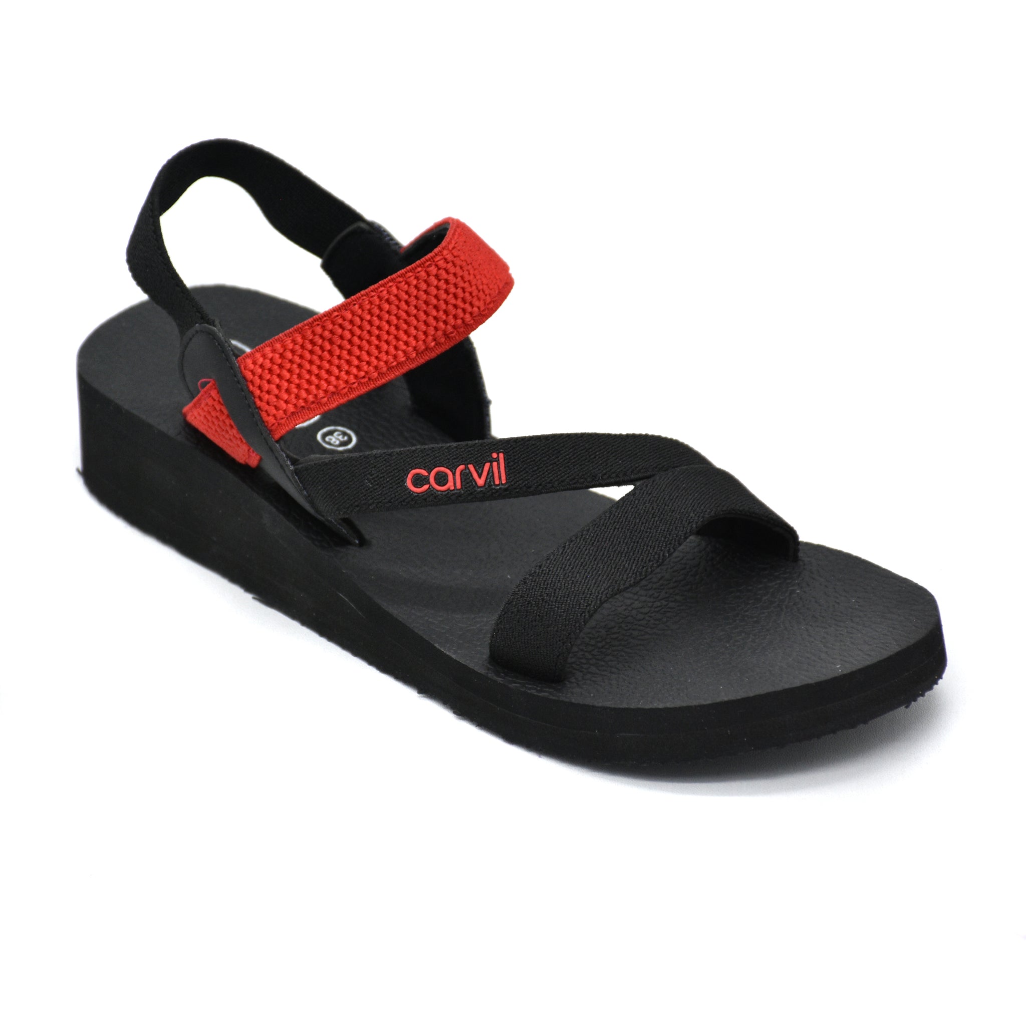 Carvil Sandal Wanita FINOLA TB - BLACK/RED