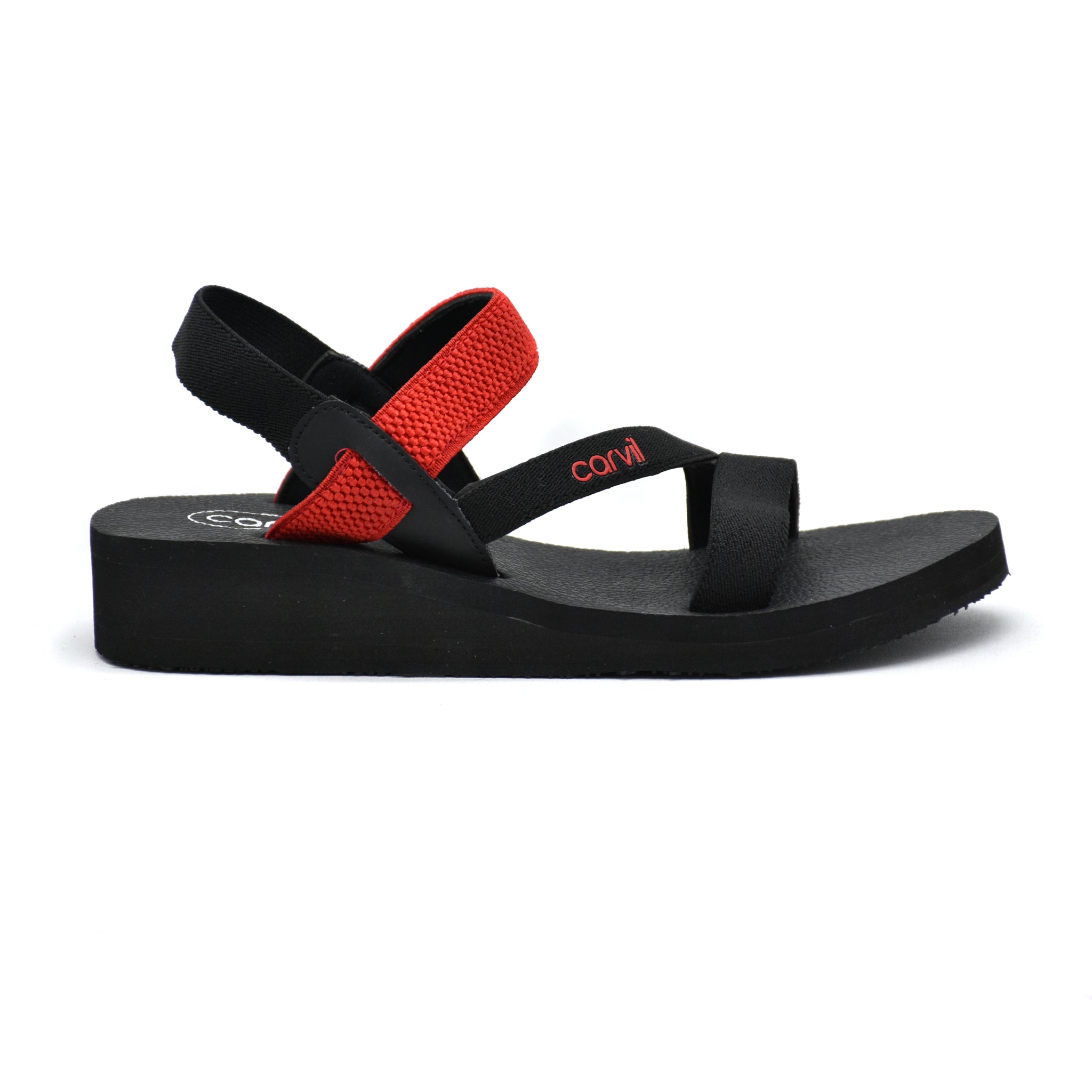 Carvil Sandal Wanita FINOLA TB - BLACK/RED