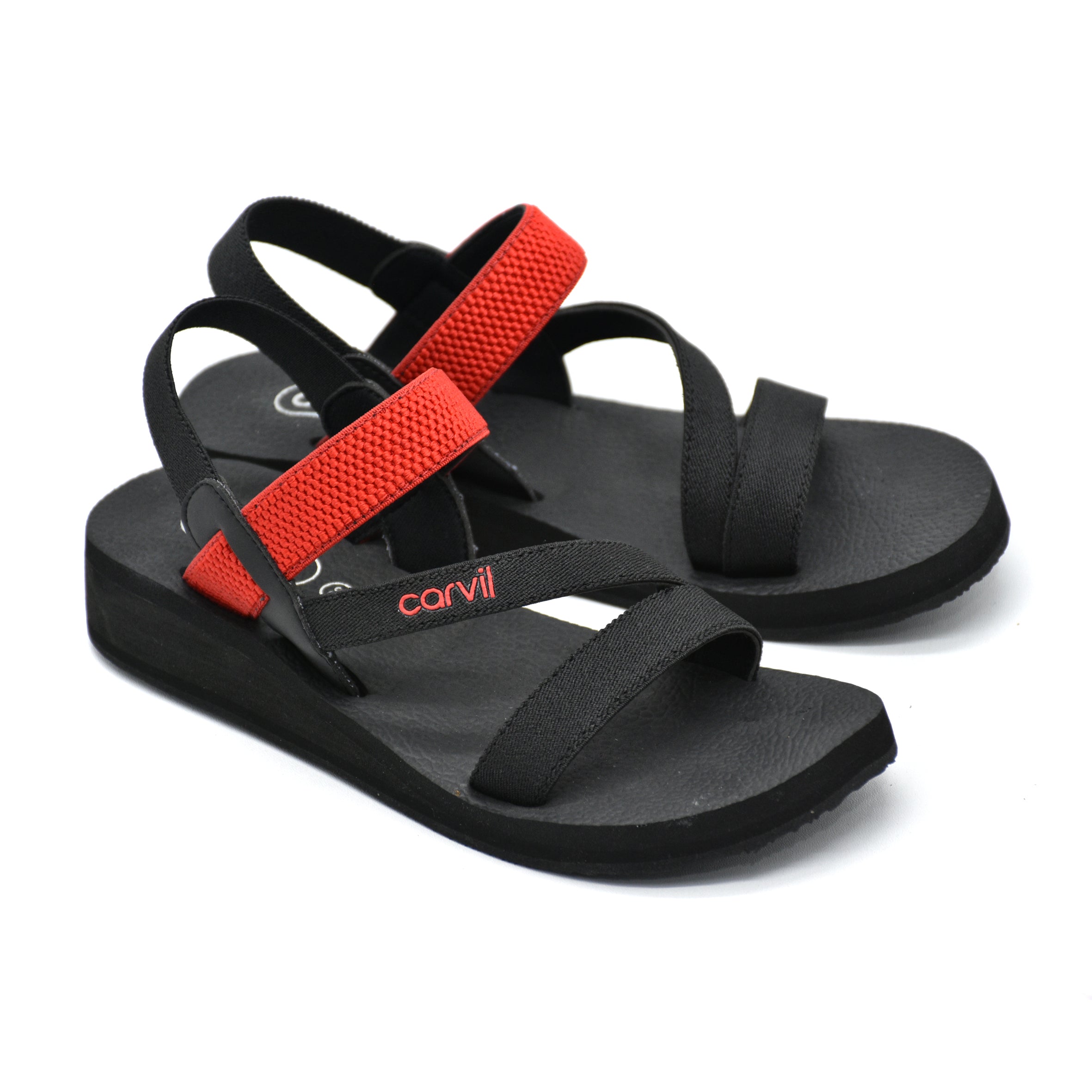 Carvil Sandal Wanita FINOLA TB - BLACK/RED