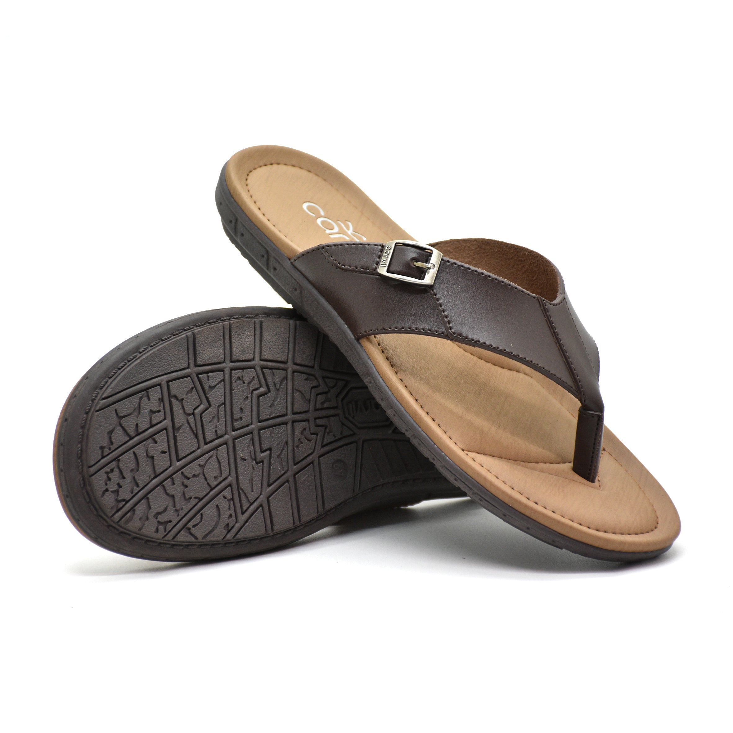 Carvil Sandal Pria FLAVO-01 M DARK BROWN