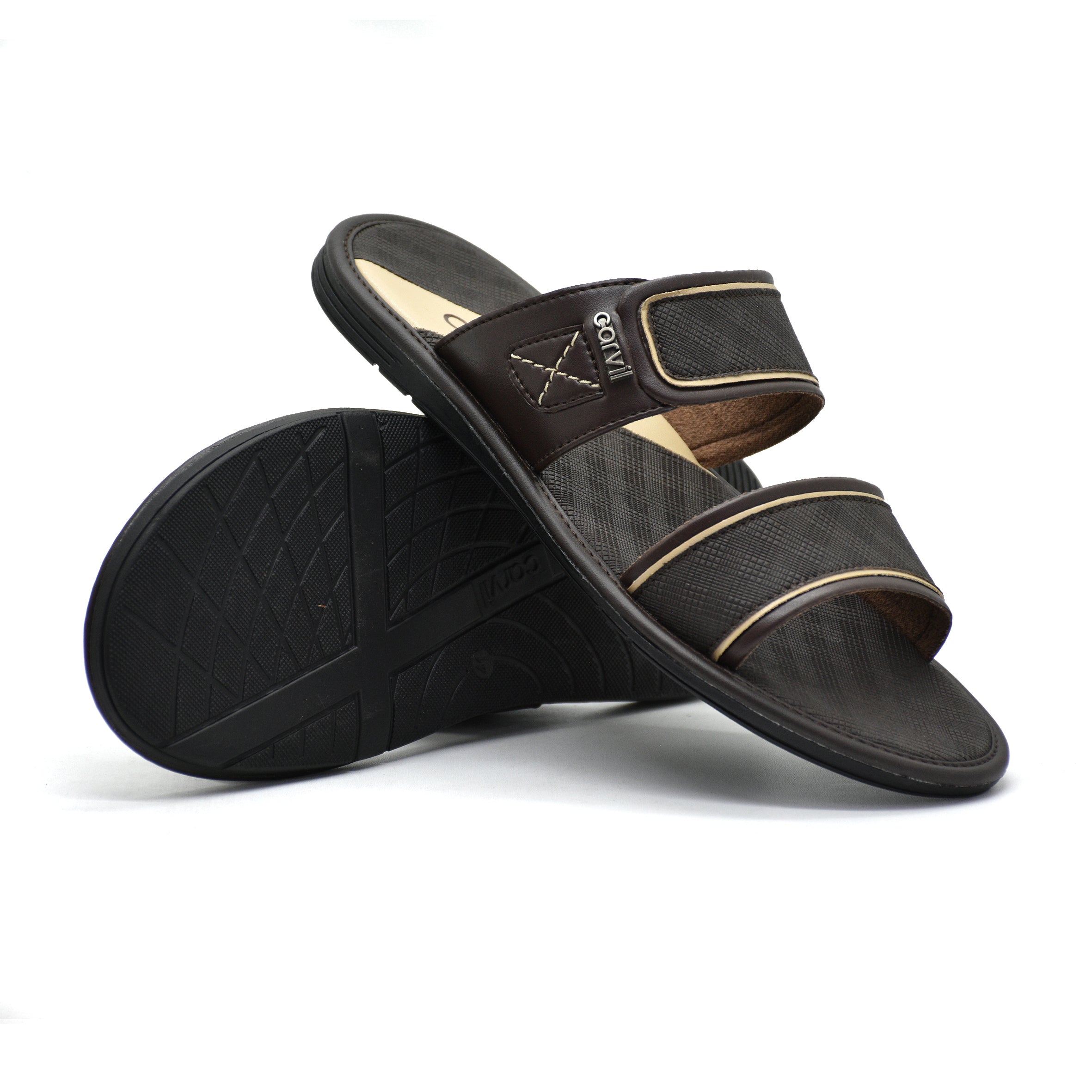 Carvil Sandal Pria FORINO-02 M DARK BROWN