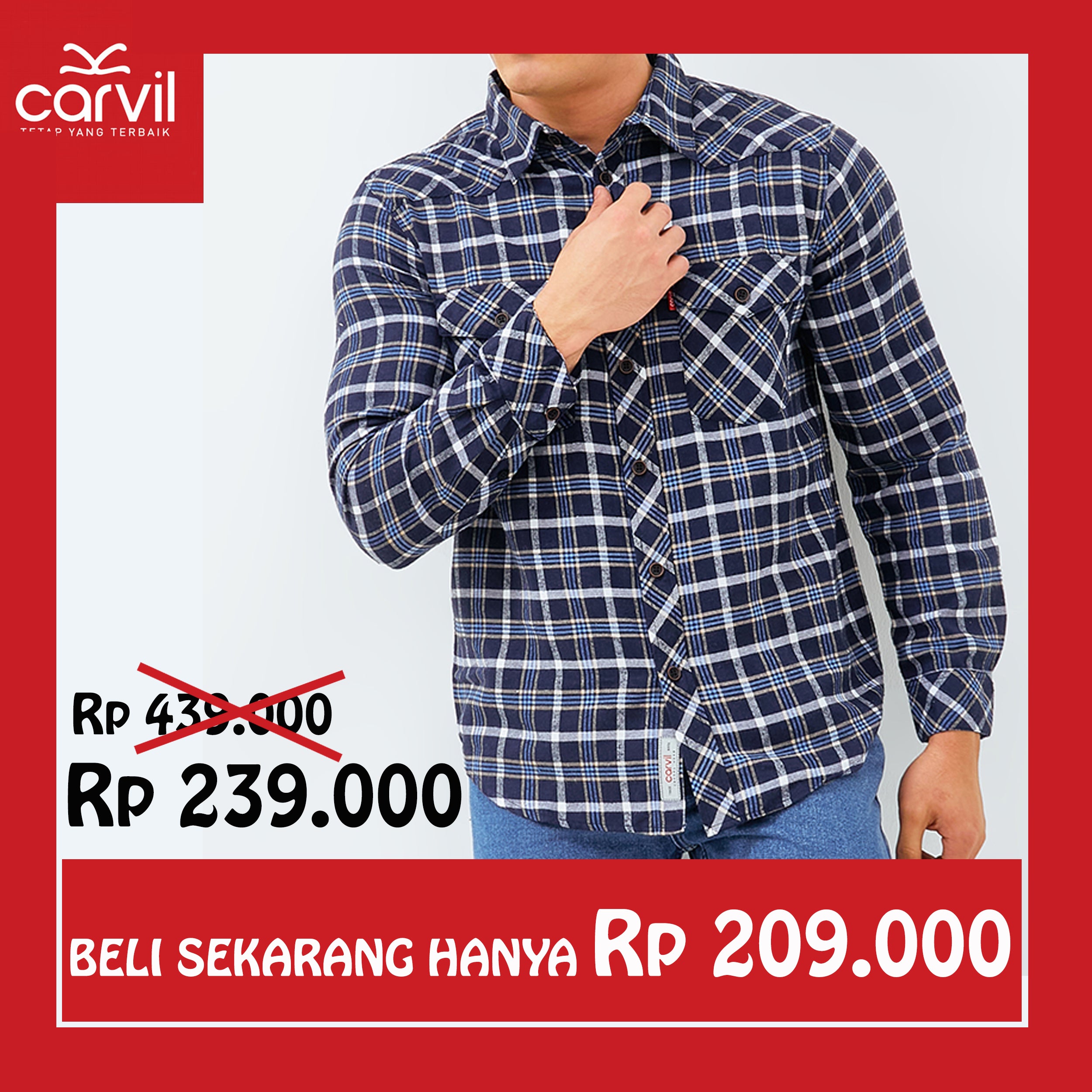 Carvil Kemeja Man LS FRASER
