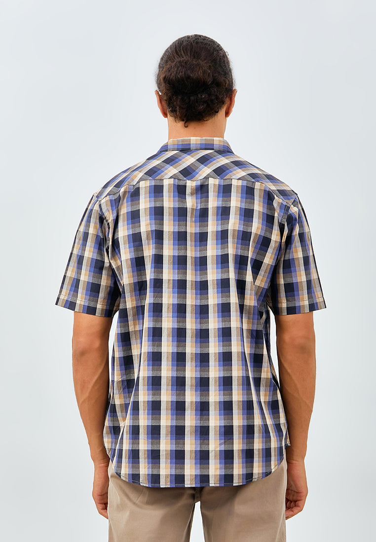 Carvil Kemeja Pria SS GEINO - NVW NAVY/BLUE