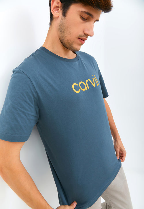 Carvil Kaos Pria GOLDY - BLU BLUE