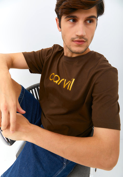 Carvil Kaos Pria GOLDY - BRO BROWN