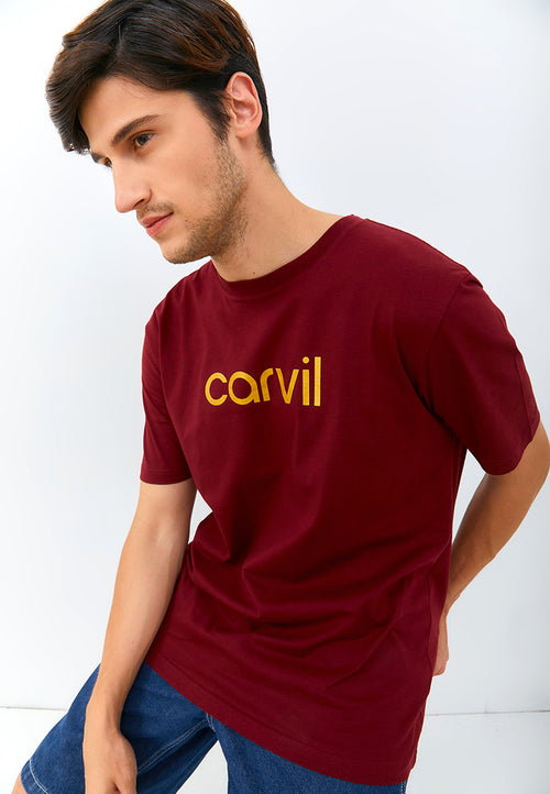 Carvil Kaos Pria GOLDY - MRN MAROON