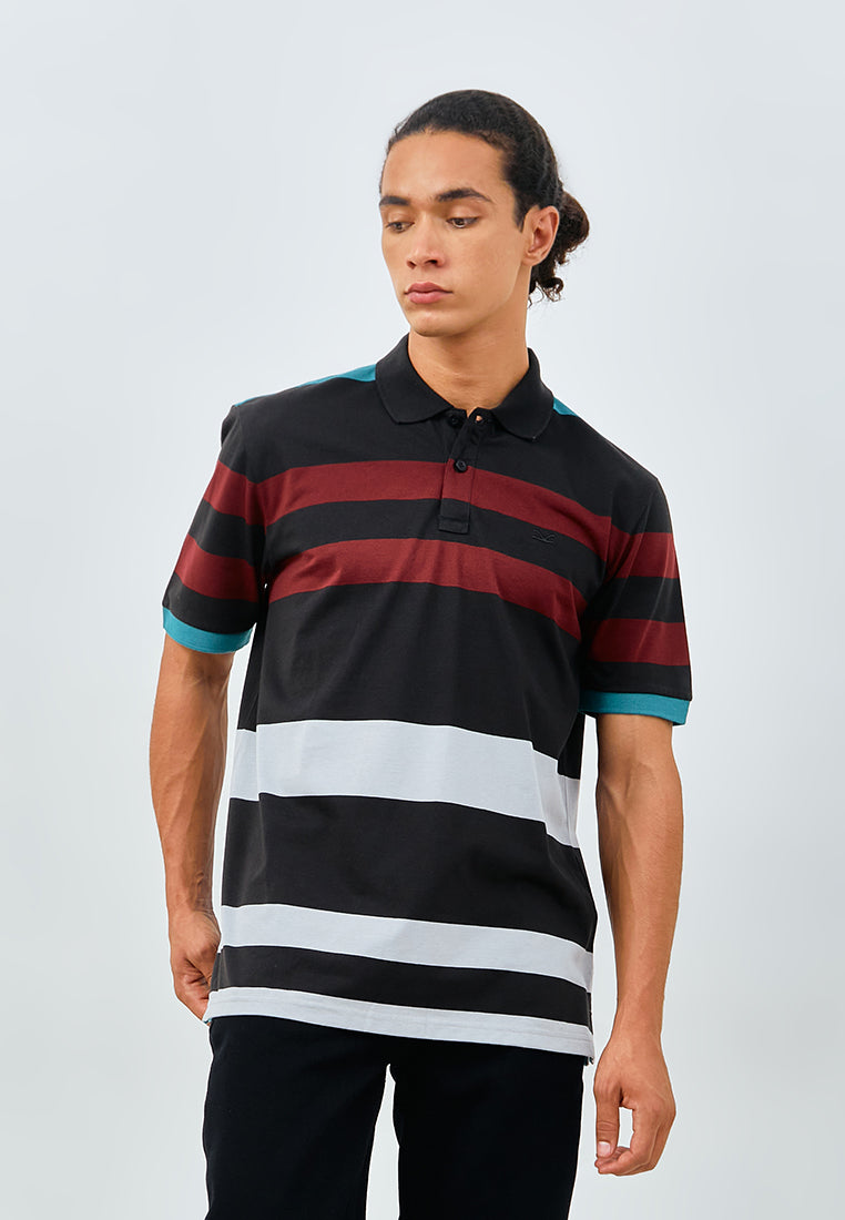 Carvil Kaos Polo Salur Pria HEKTOR - BLR BLACK/RED