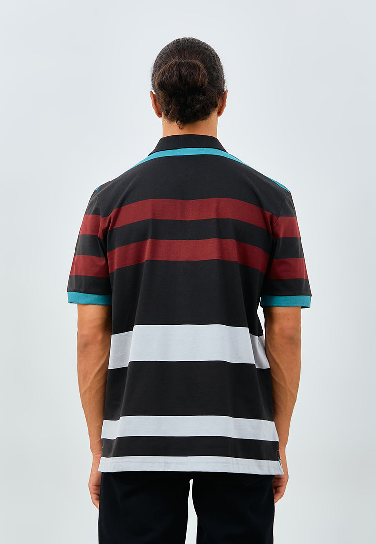 Carvil Kaos Polo Salur Pria HEKTOR - BLR BLACK/RED