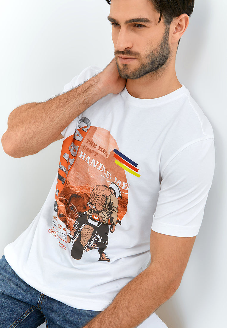 Carvil Tshirt Pria Hills - White