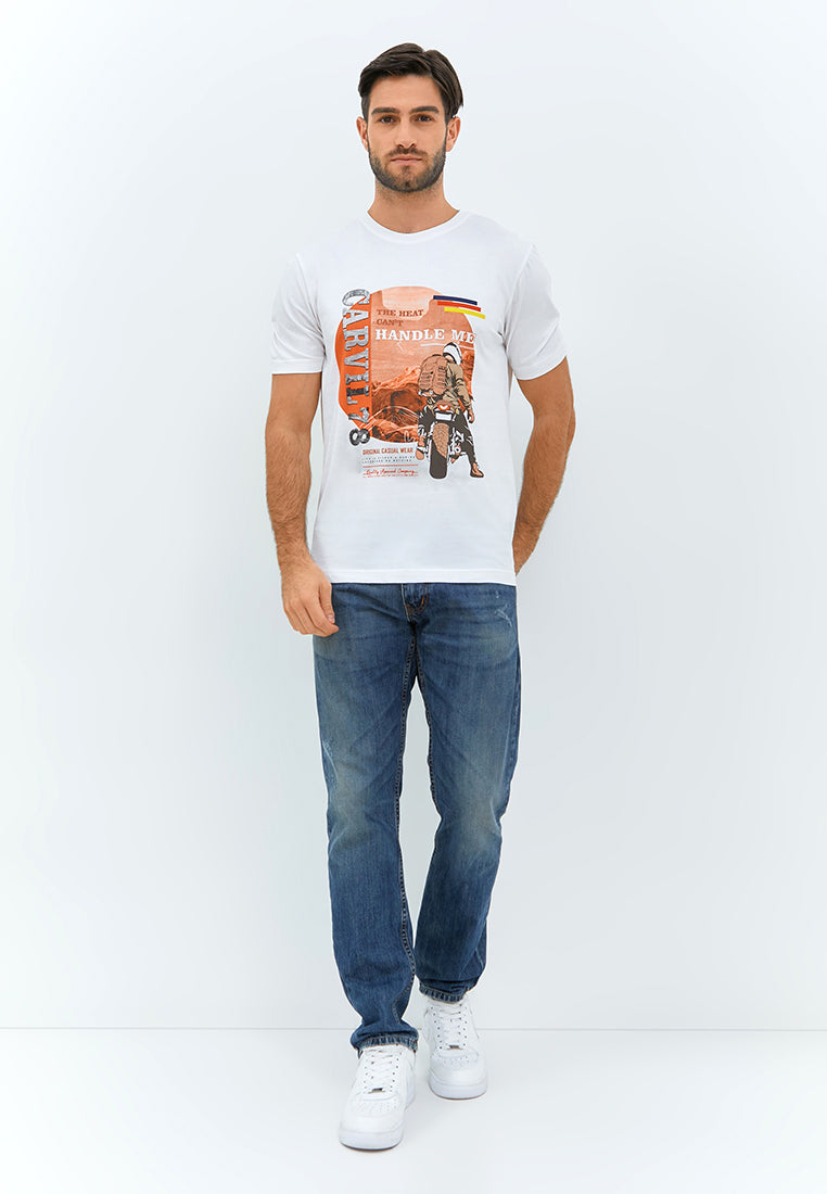 Carvil Tshirt Pria Hills - White