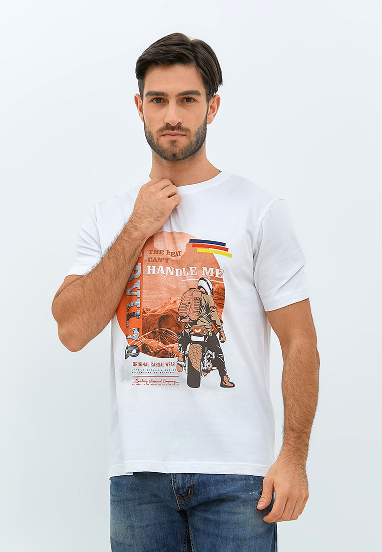 Carvil Tshirt Pria Hills - White