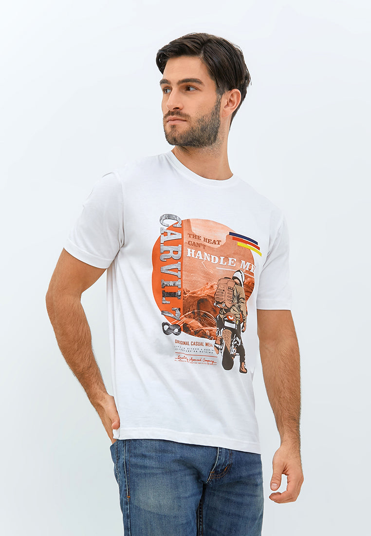 Carvil Tshirt Pria Hills - White