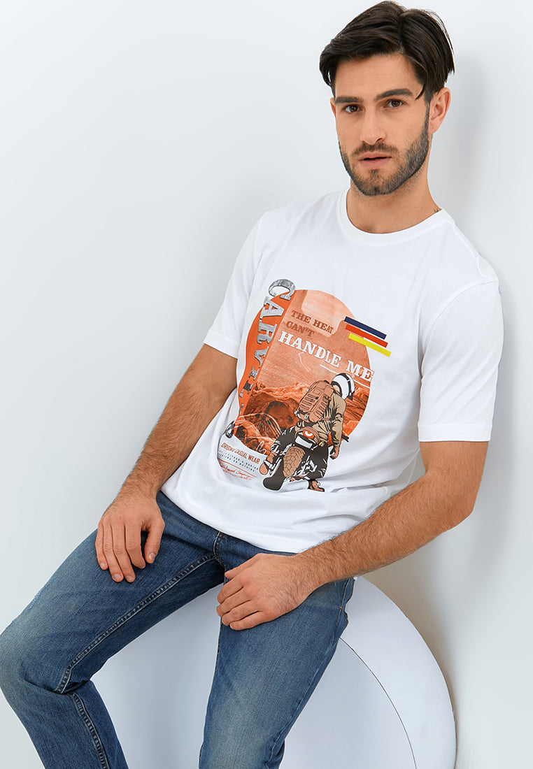 Carvil Tshirt Pria Hills - White