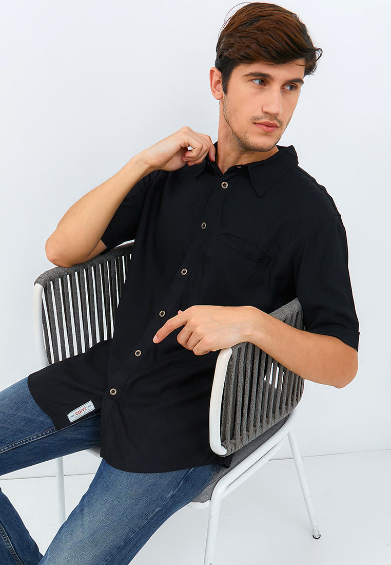 Carvil Kemeja Pria ISLAND - BLK BLACK