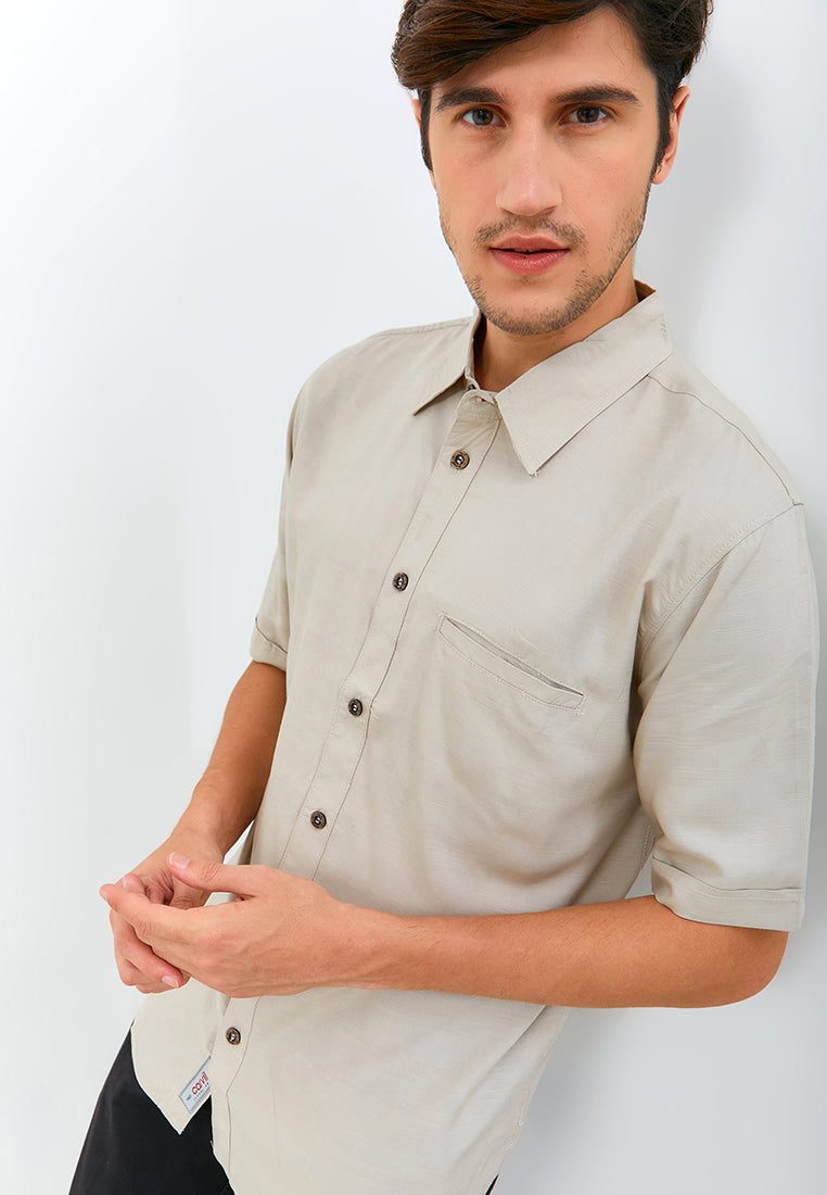 Carvil Kemeja Pria ISLAND - CRM CREAM