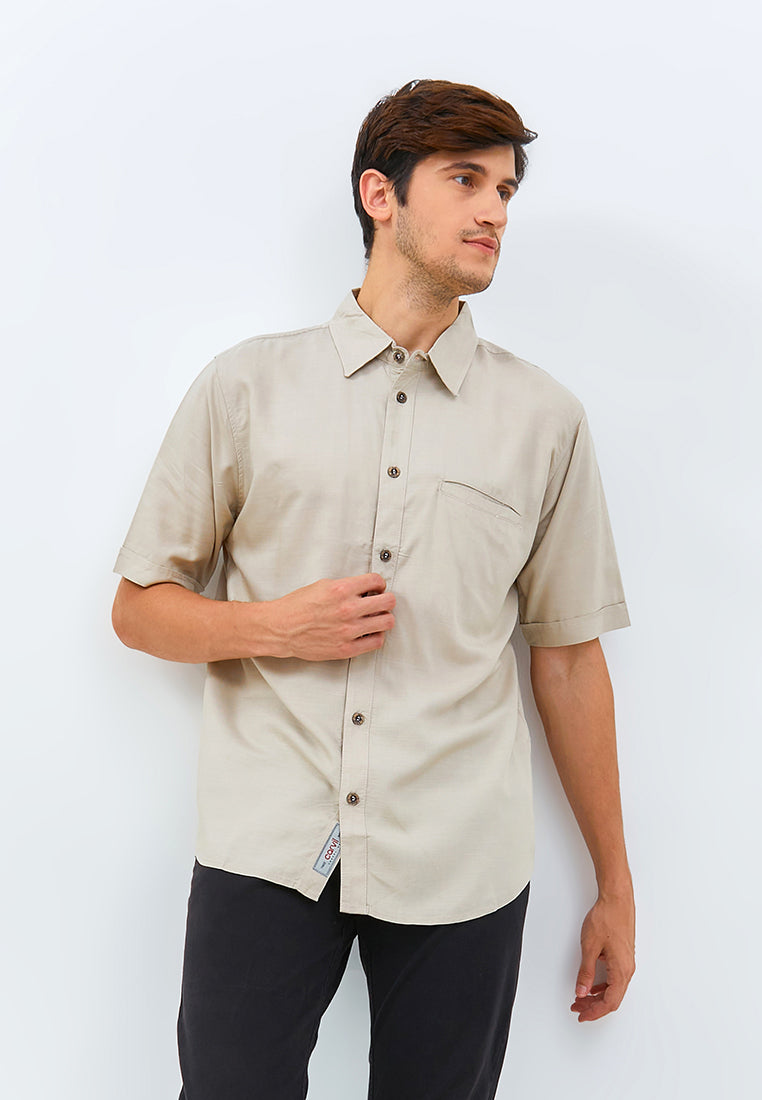 Carvil Kemeja Pria ISLAND - CRM CREAM