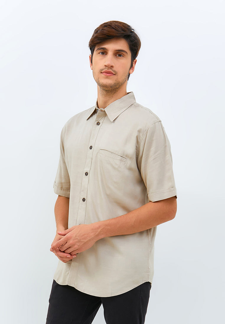 Carvil Kemeja Pria ISLAND - CRM CREAM