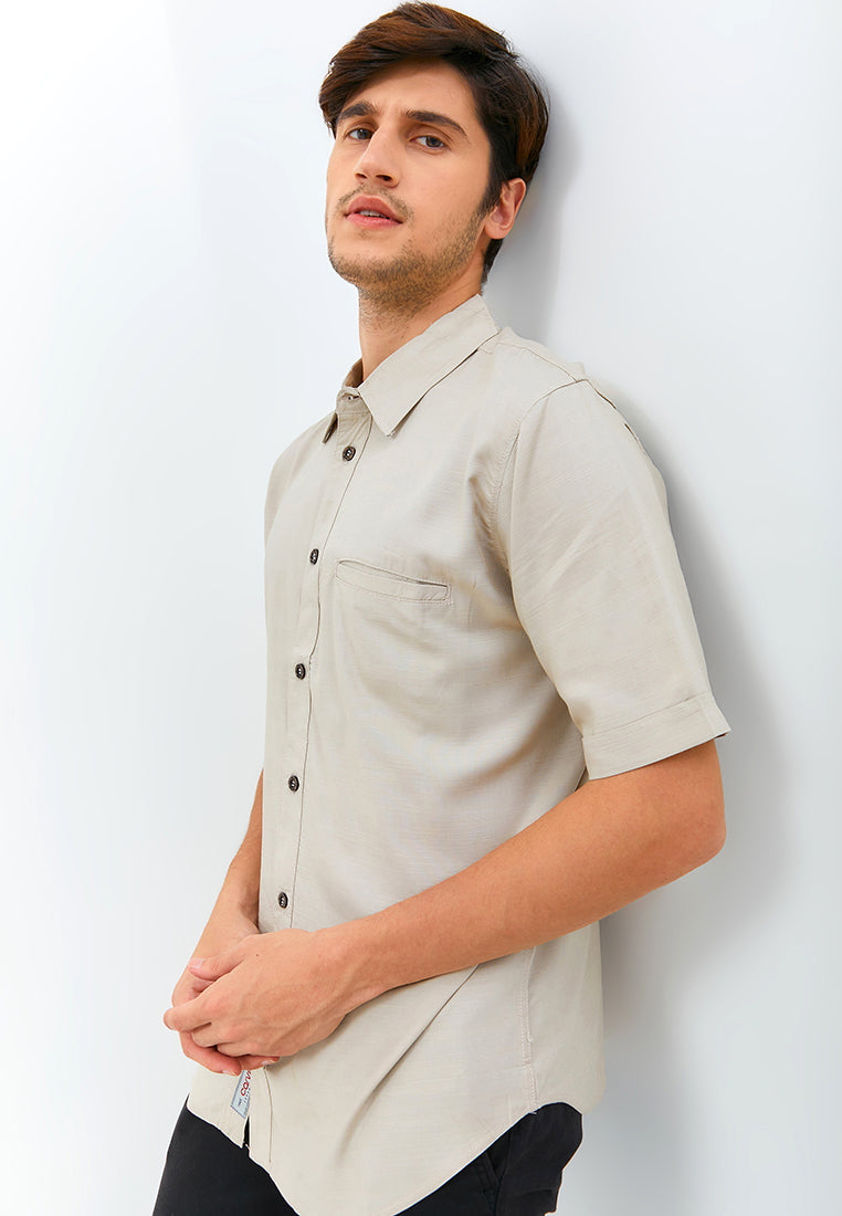 Carvil Kemeja Pria ISLAND - CRM CREAM