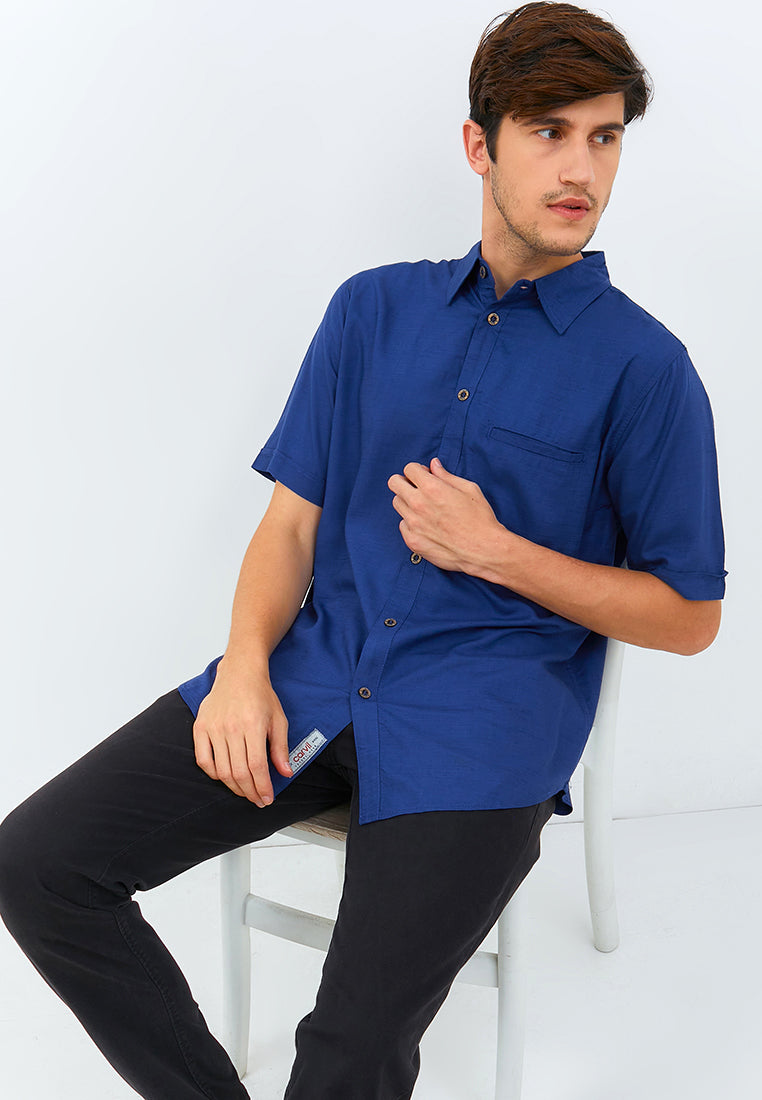 Carvil Kemeja Pria ISLAND - NVI NAVY