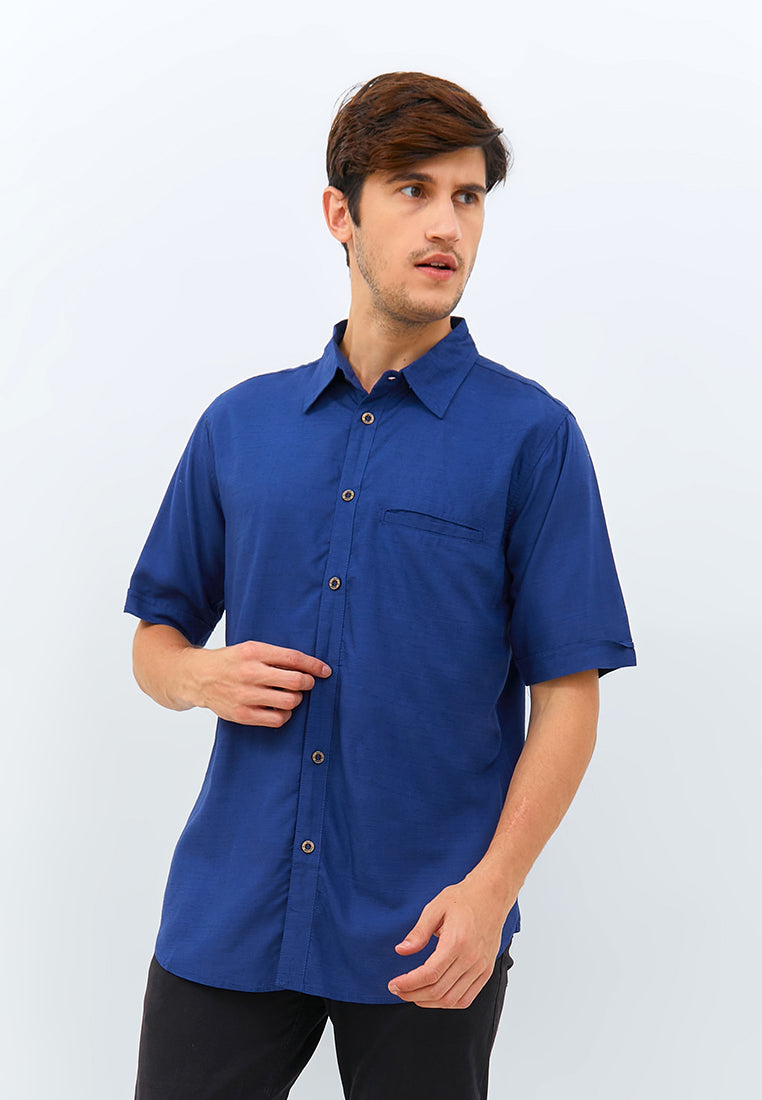 Carvil Kemeja Pria ISLAND - NVI NAVY
