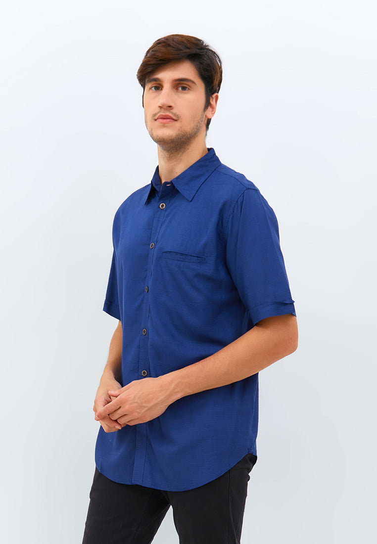 Carvil Kemeja Pria ISLAND - NVI NAVY