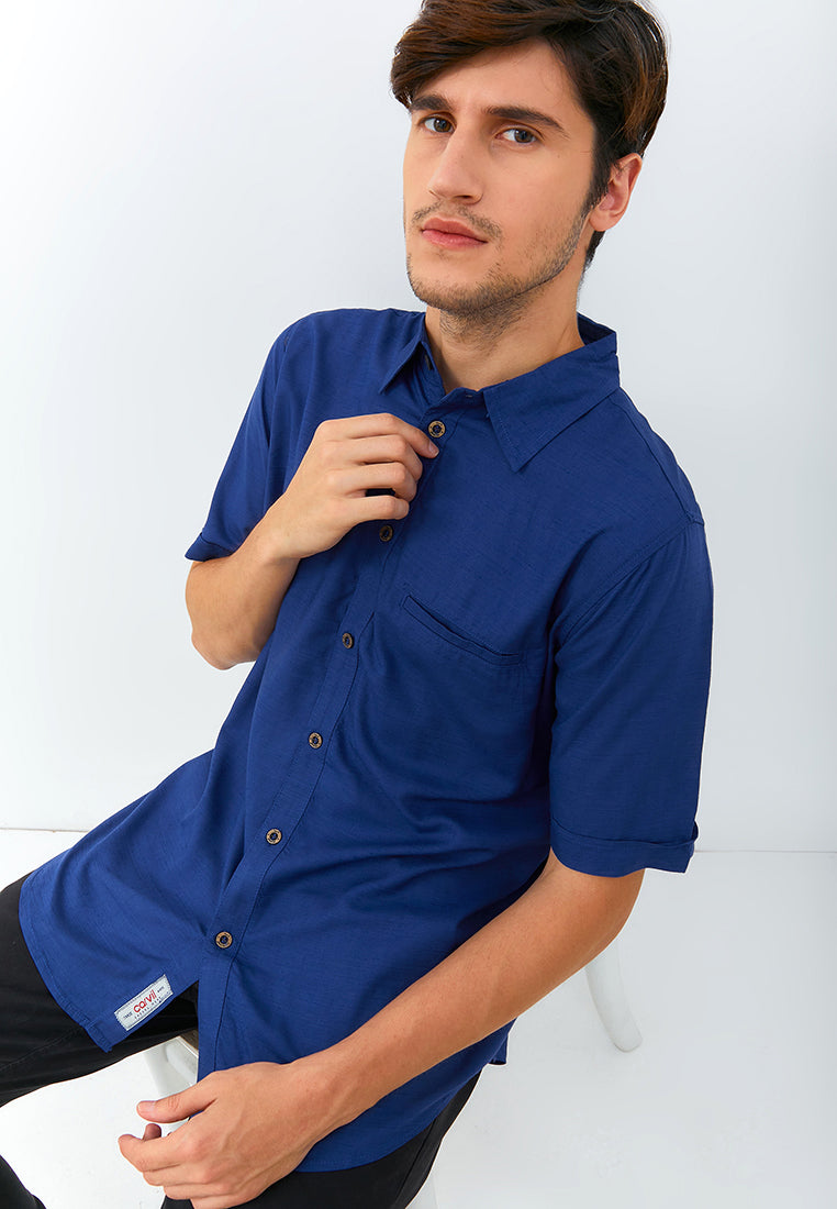 Carvil Kemeja Pria ISLAND - NVI NAVY