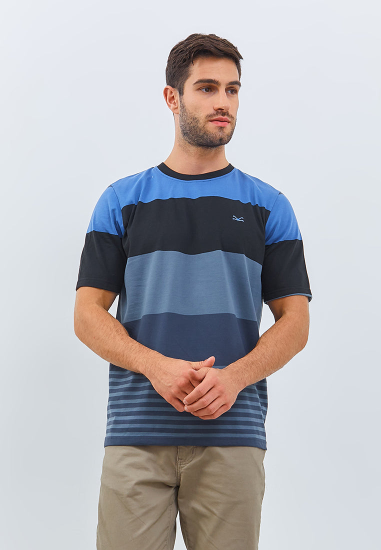 Carvil Tshirt Man Largo - Black/Blue - Fashion Man