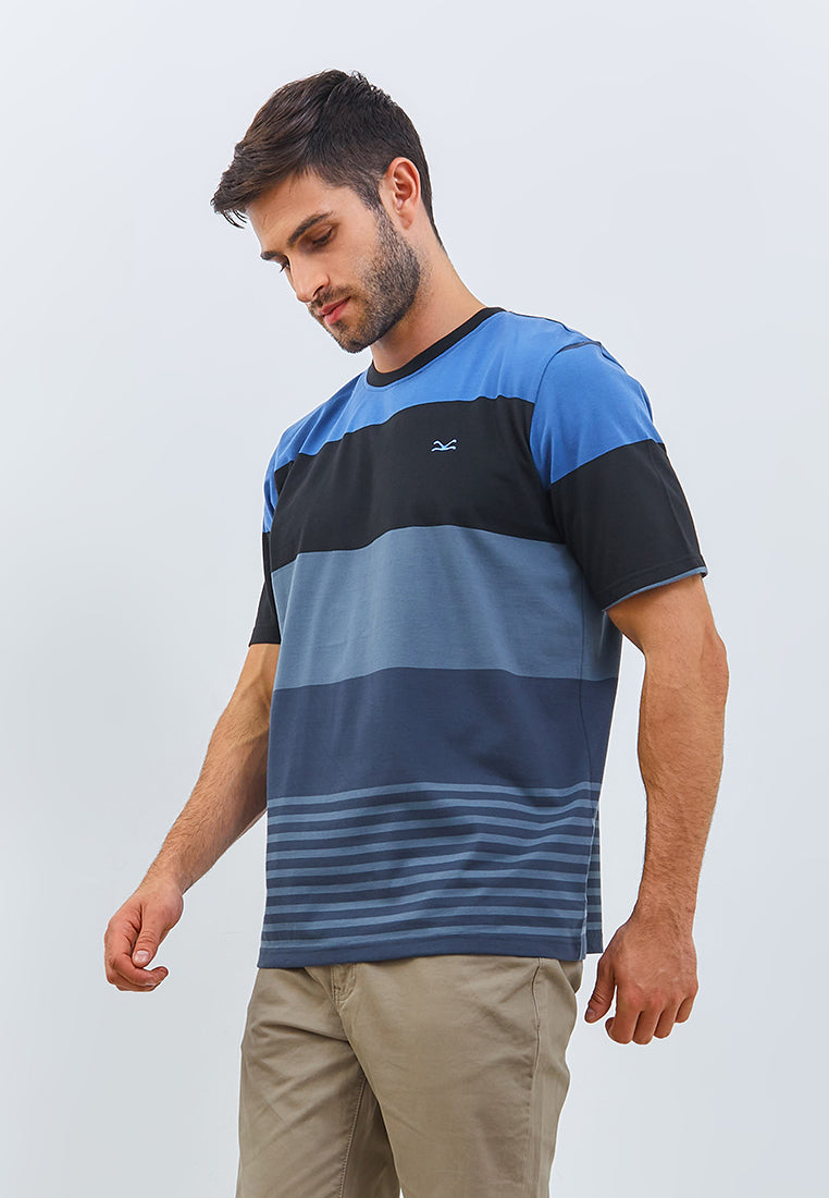 Carvil Tshirt Man Largo - Black/Blue - Fashion Man