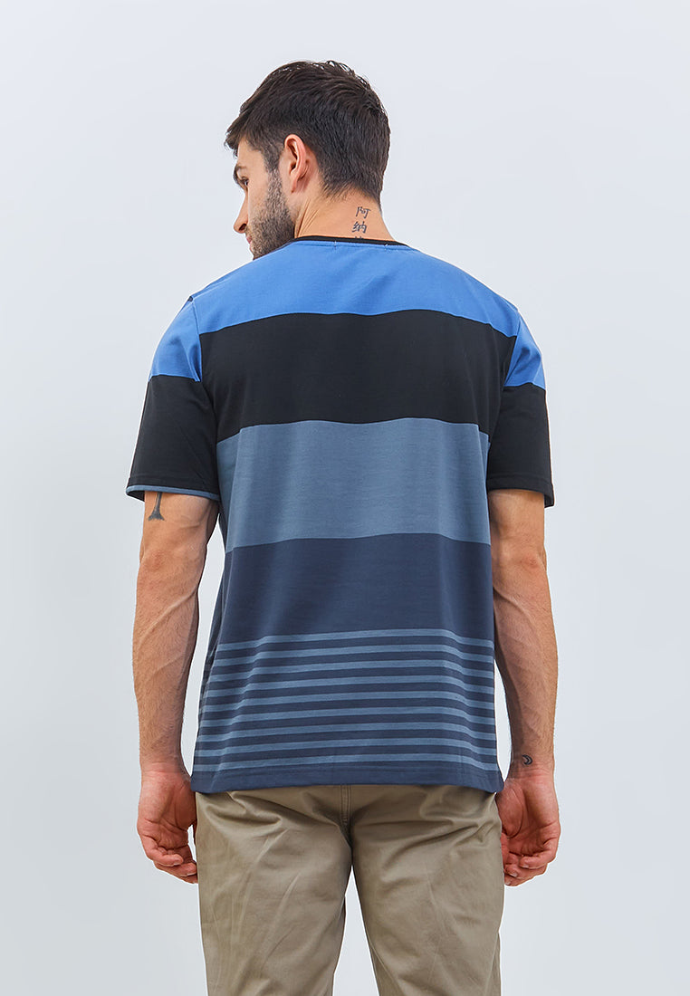 Carvil Tshirt Man Largo - Black/Blue - Fashion Man