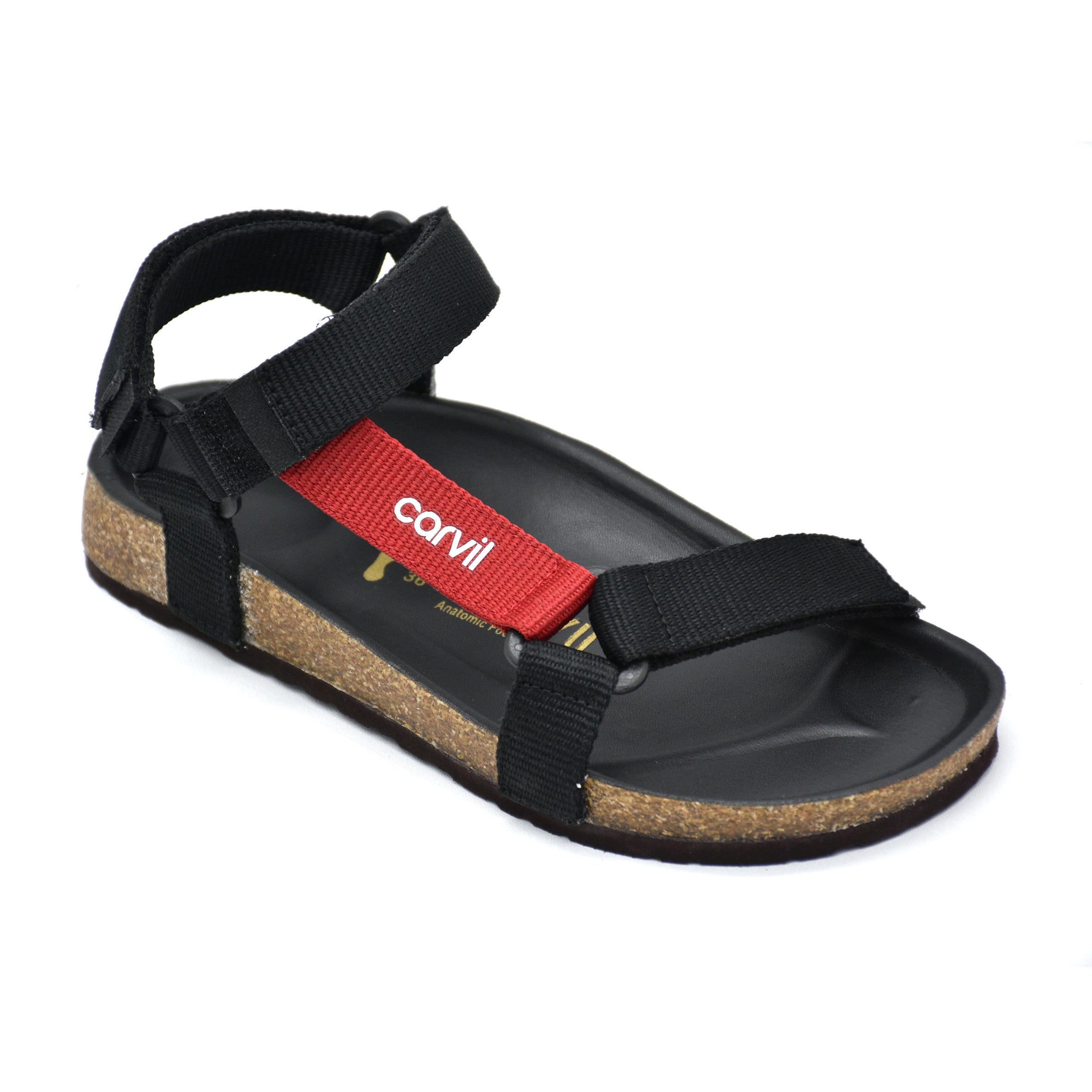 Carvil Sandal Wanita MANDAGI L - BLACK/MAROON